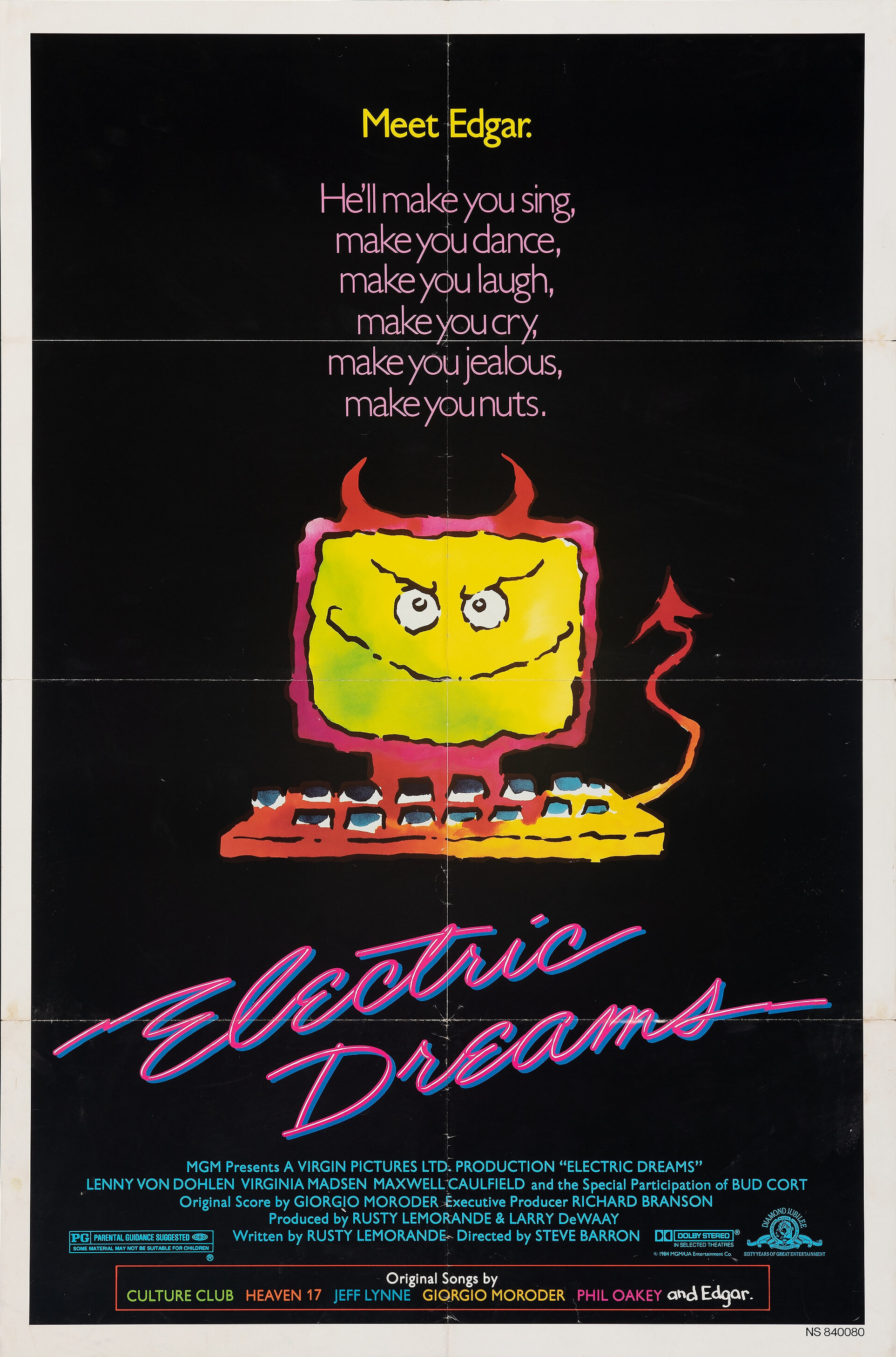 Mega Sized Movie Poster Image for Electric Dreams 