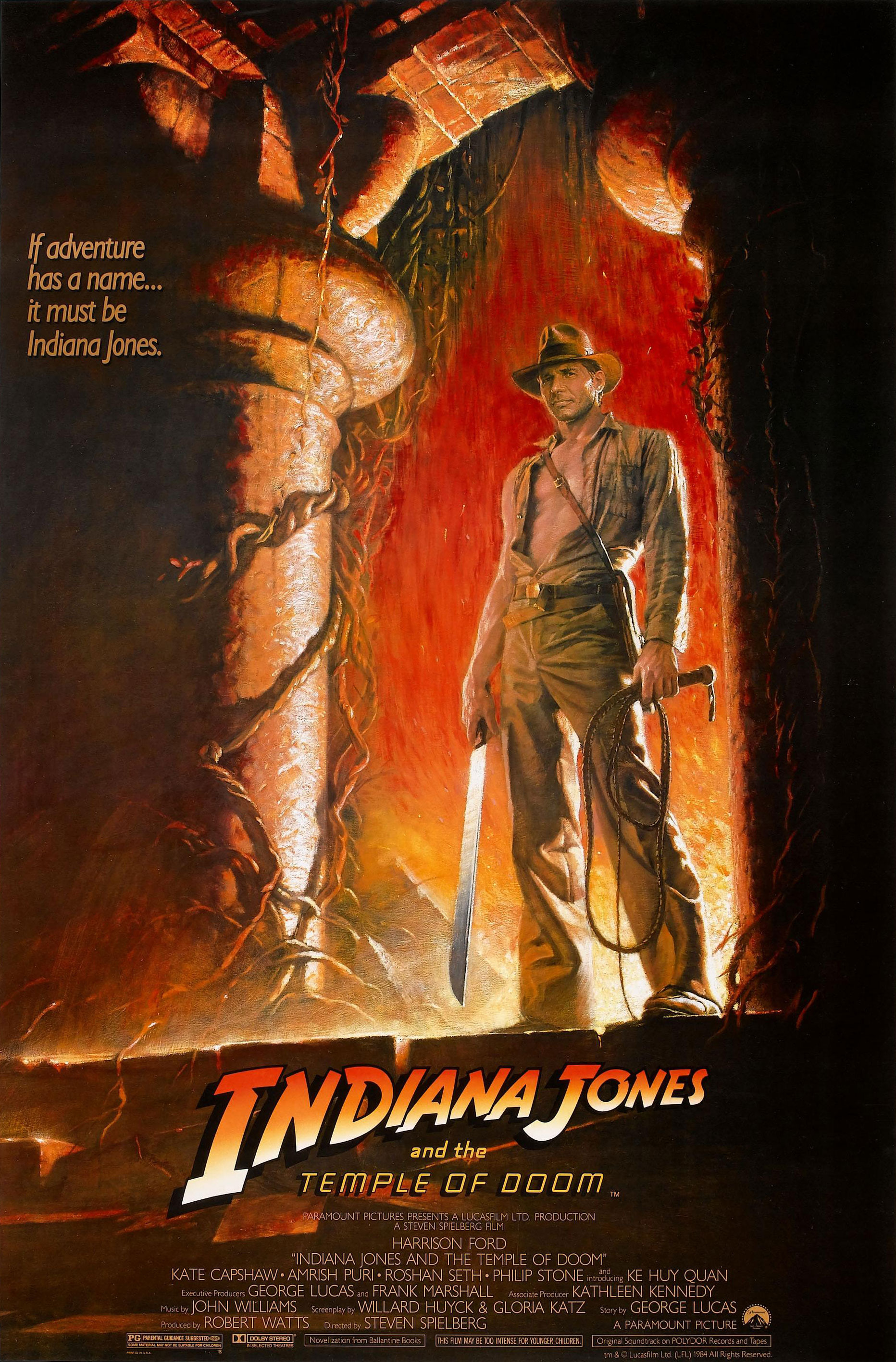 Mega Sized Movie Poster Image for Indiana Jones and the Temple of Doom (#1 of 11)