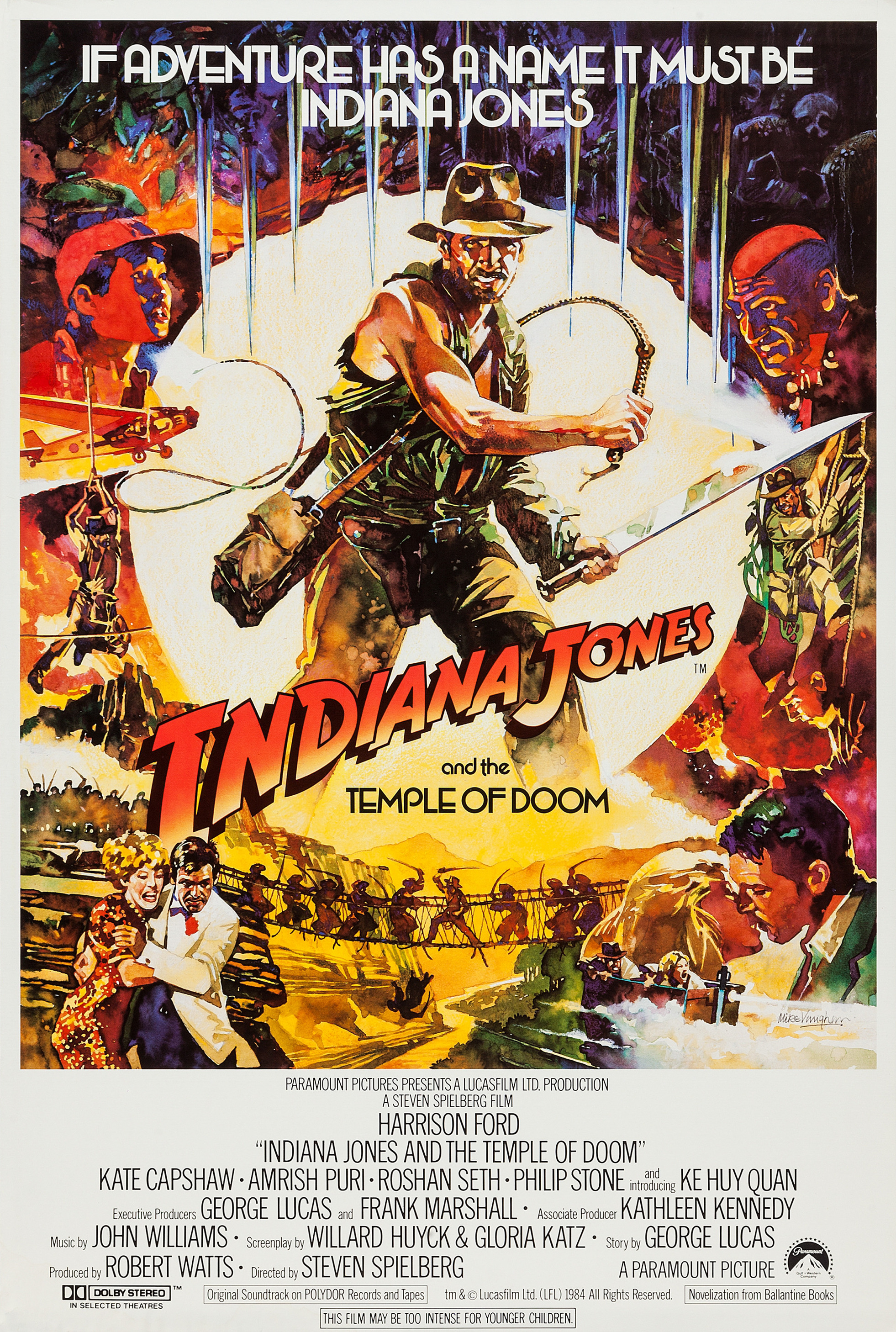 Mega Sized Movie Poster Image for Indiana Jones and the Temple of Doom (#4 of 11)