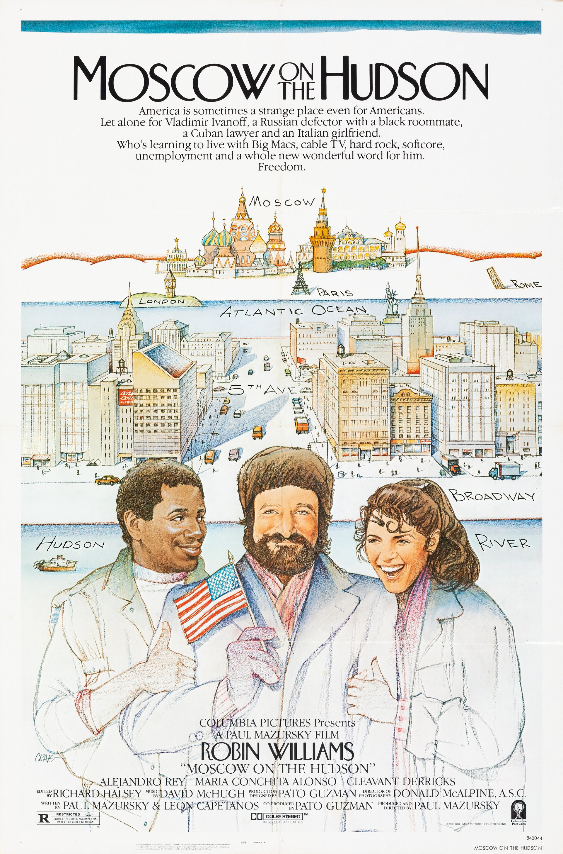 Mega Sized Movie Poster Image for Moscow on the Hudson 