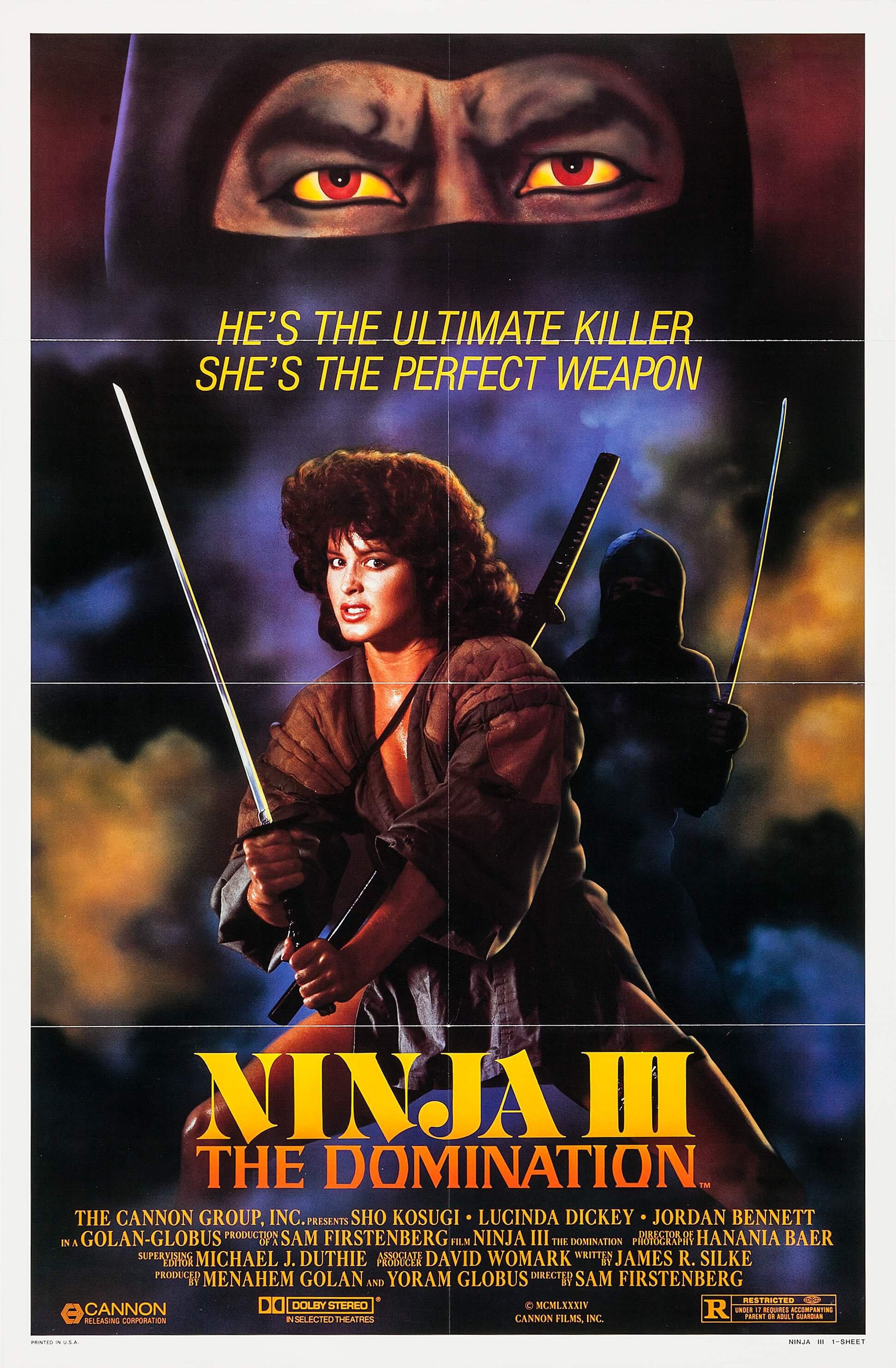 Mega Sized Movie Poster Image for Ninja III: The Domination 