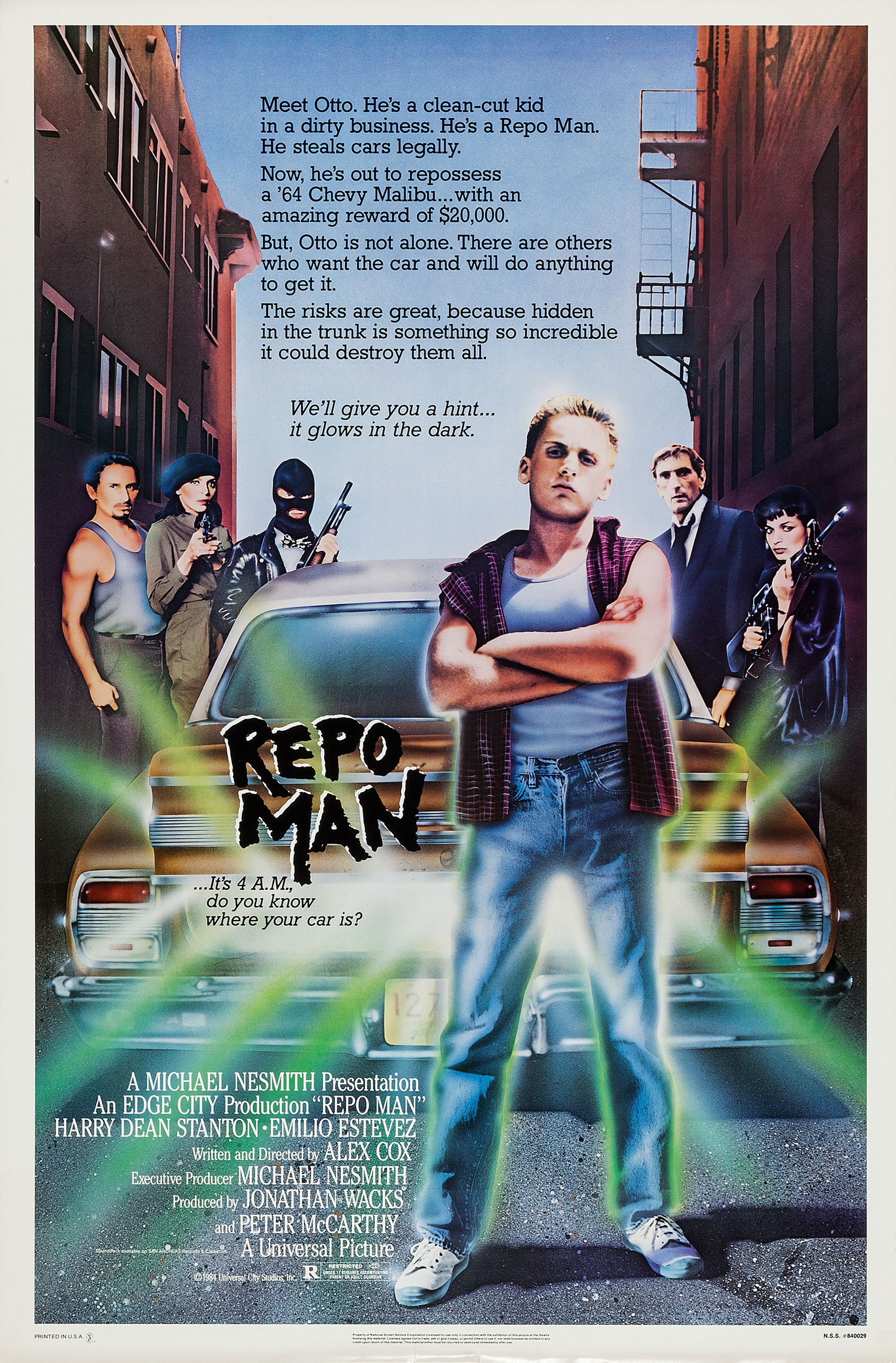Mega Sized Movie Poster Image for Repo Man 