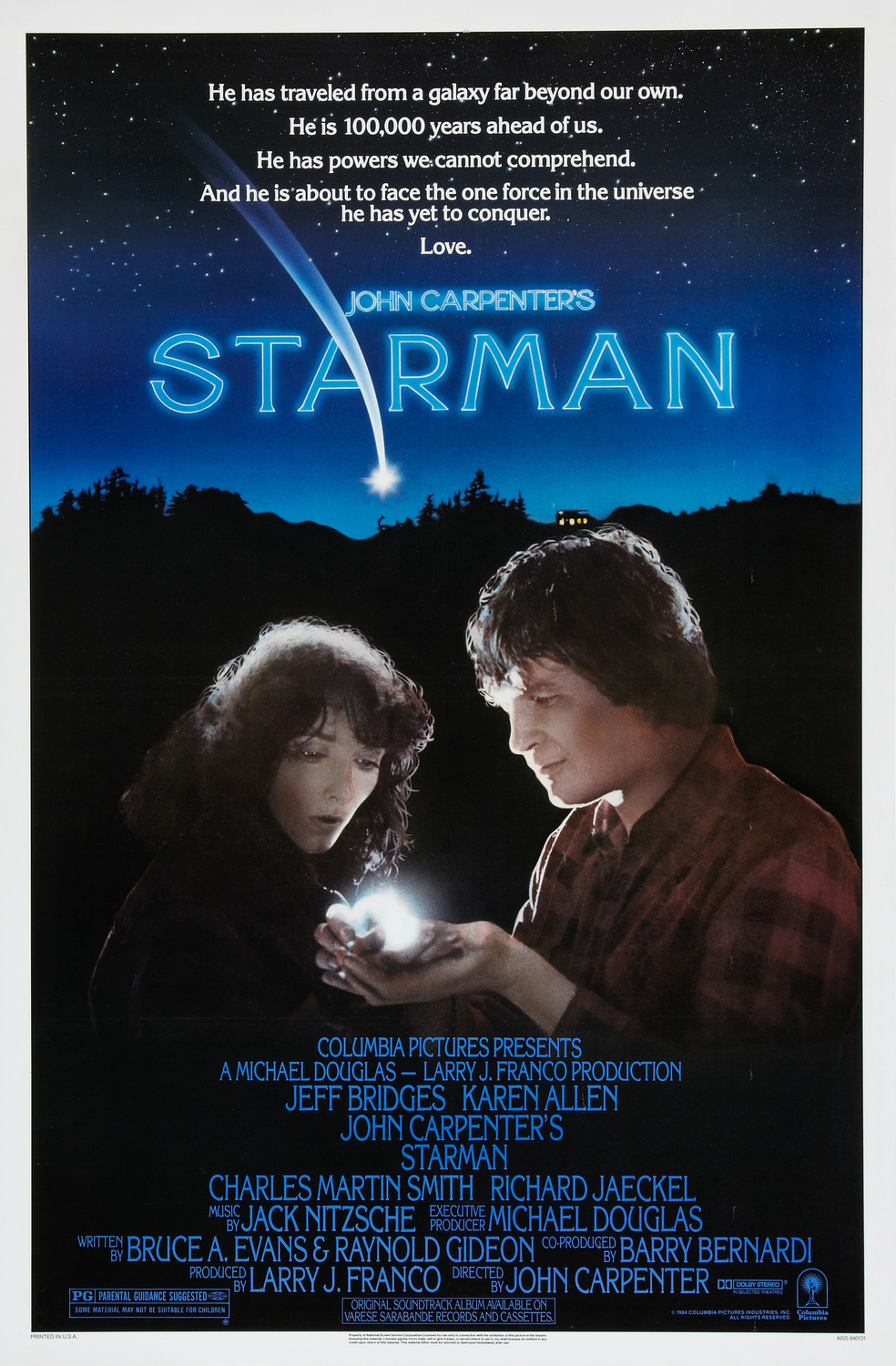 Extra Large Movie Poster Image for Starman (#2 of 3)