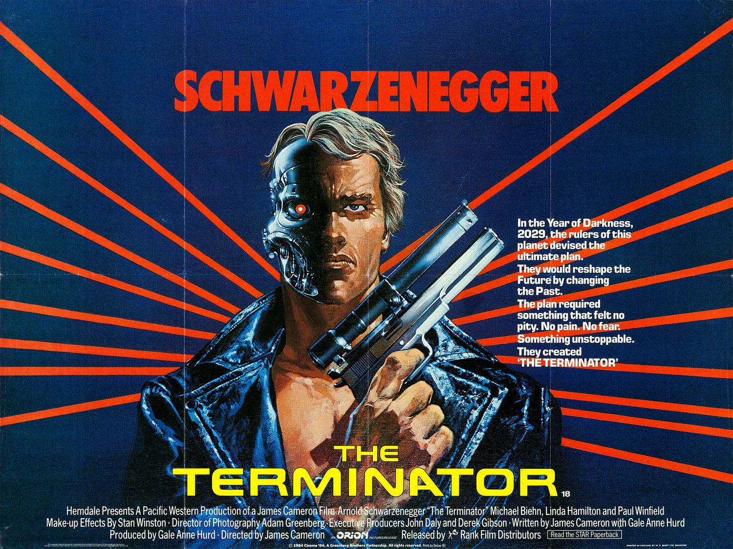 Extra Large Movie Poster Image for The Terminator (#4 of 7)