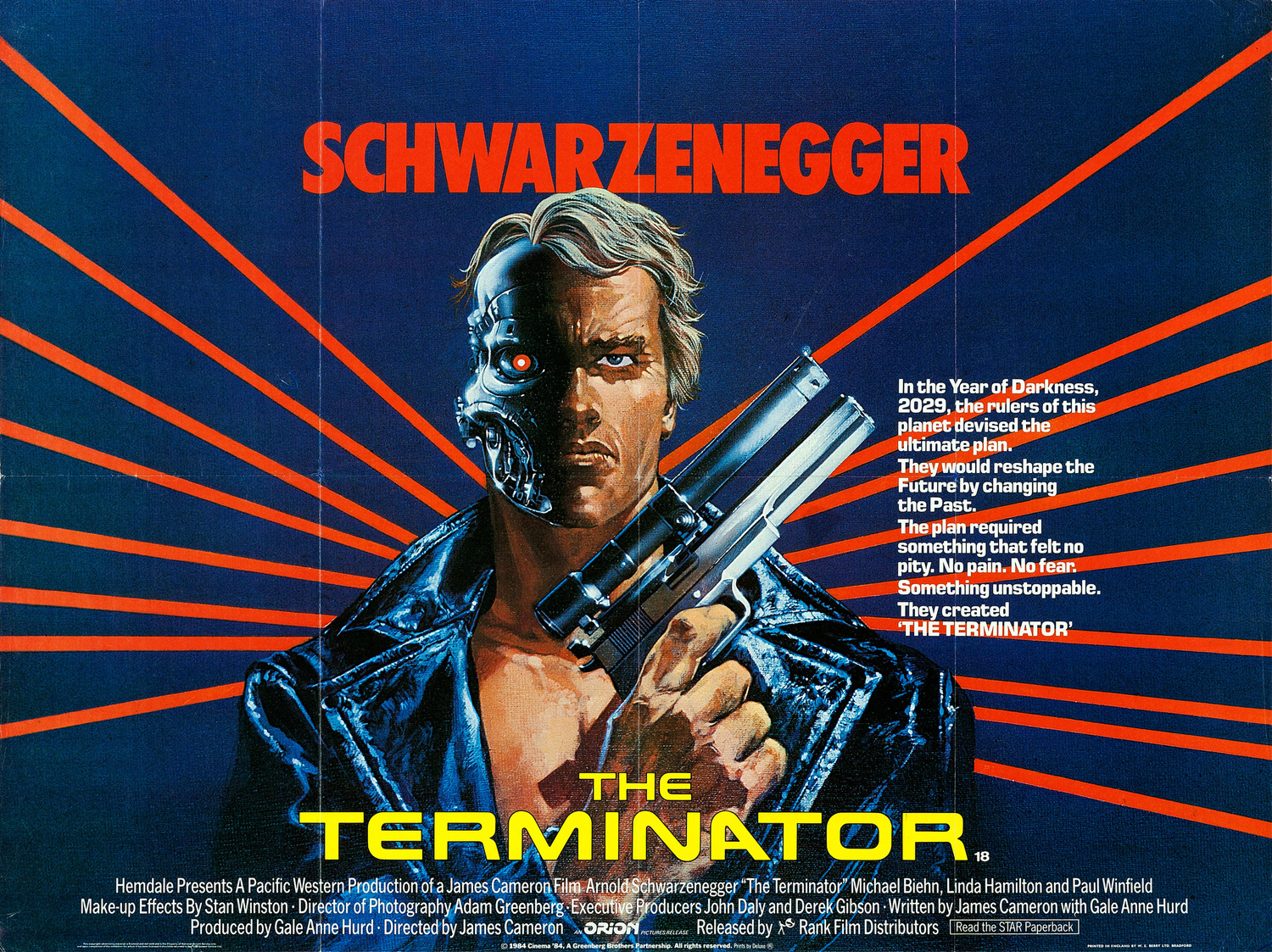 Extra Large Movie Poster Image for The Terminator (#4 of 8)