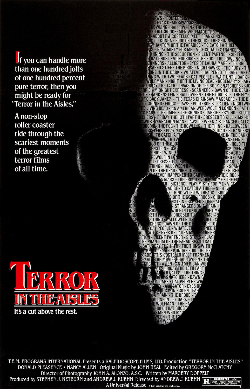 Extra Large Movie Poster Image for Terror in the Aisles 