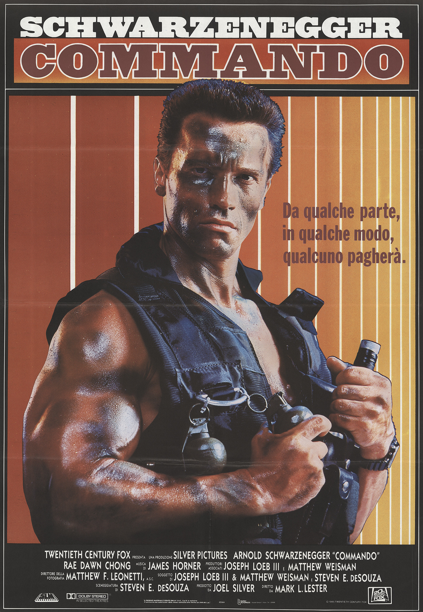 Mega Sized Movie Poster Image for Commando (#2 of 2)