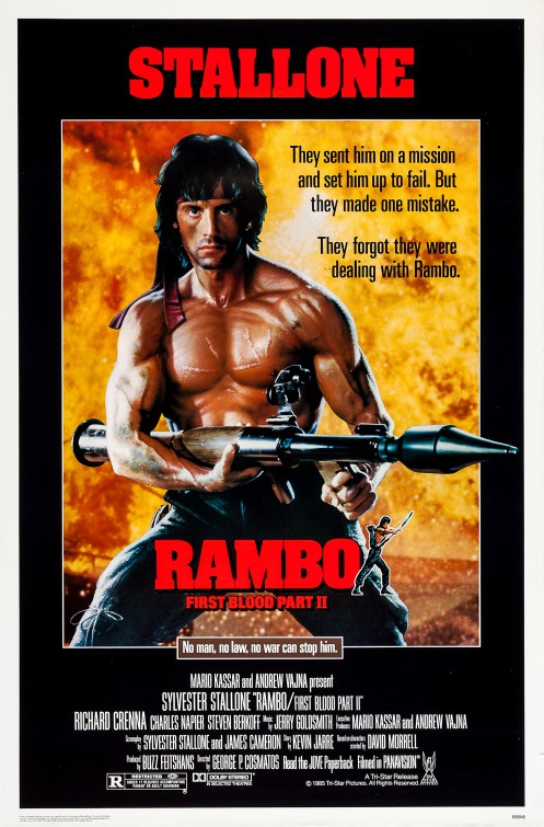 65395 Rambo First Bloo 2 Movie Decor Wall Print POSTER