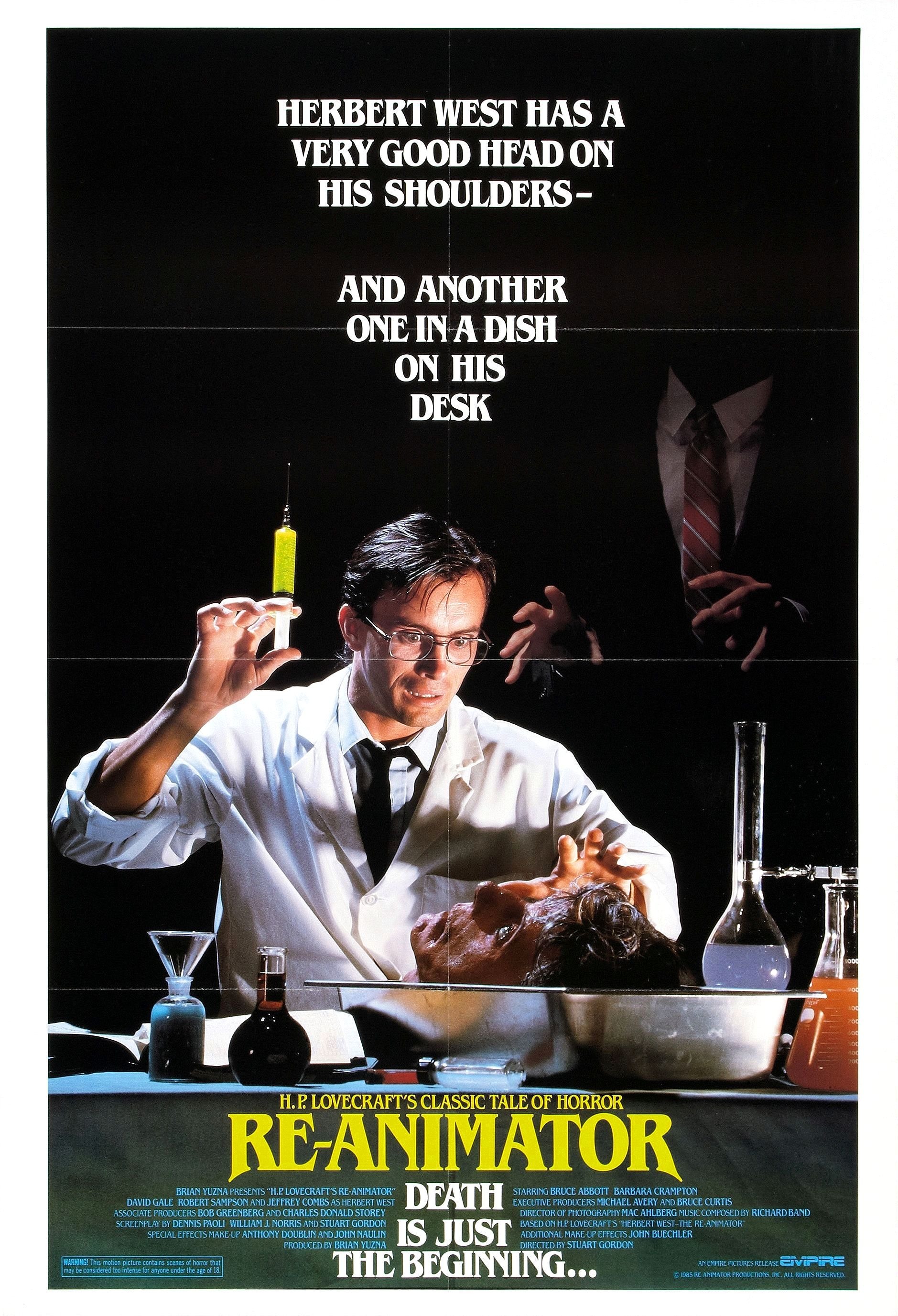 Mega Sized Movie Poster Image for Re-animator (#3 of 5)