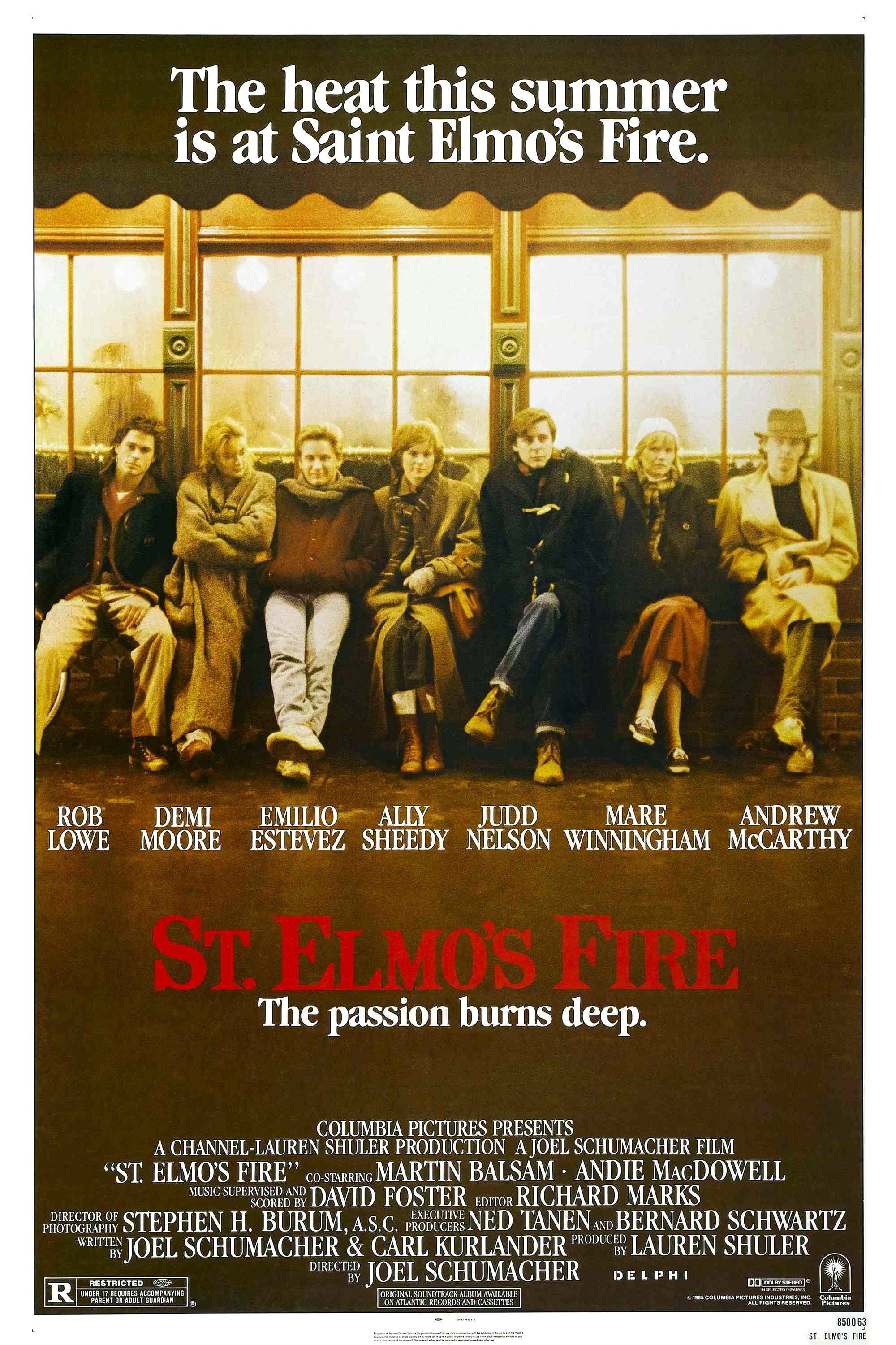 Mega Sized Movie Poster Image for St. Elmo's Fire (#1 of 3)