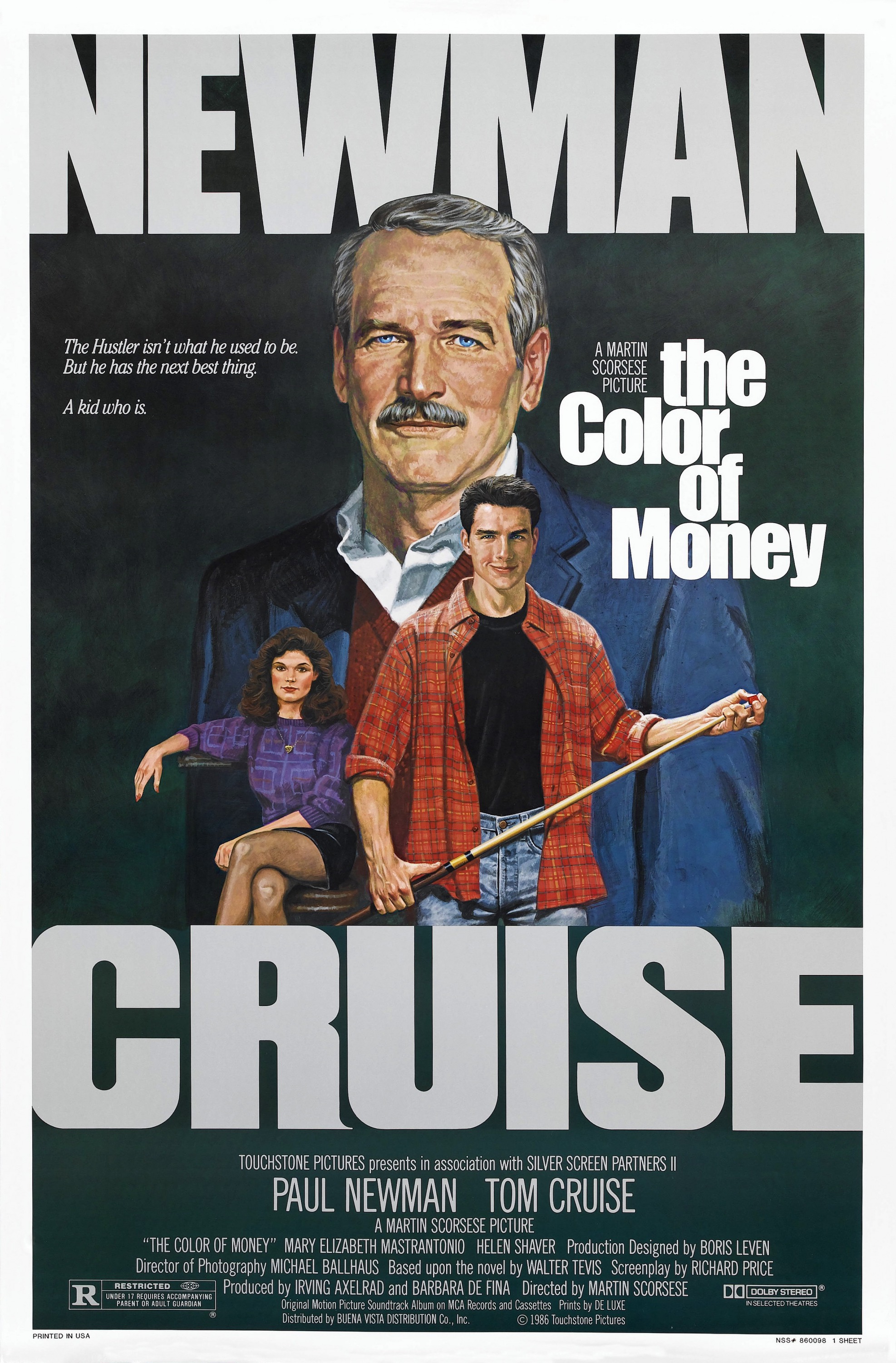 Mega Sized Movie Poster Image for The Color of Money (#1 of 4)