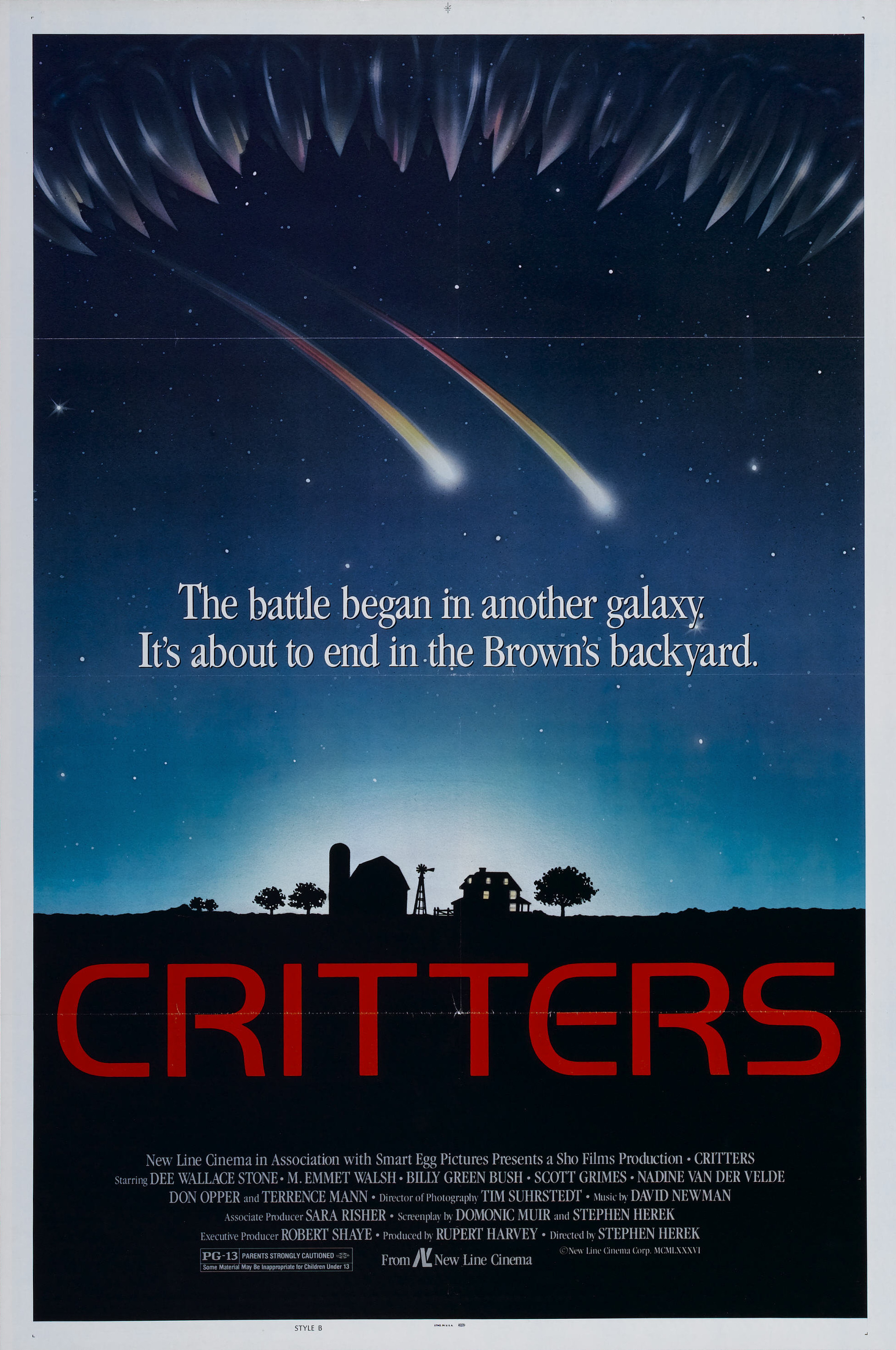 Mega Sized Movie Poster Image for Critters (#2 of 4)