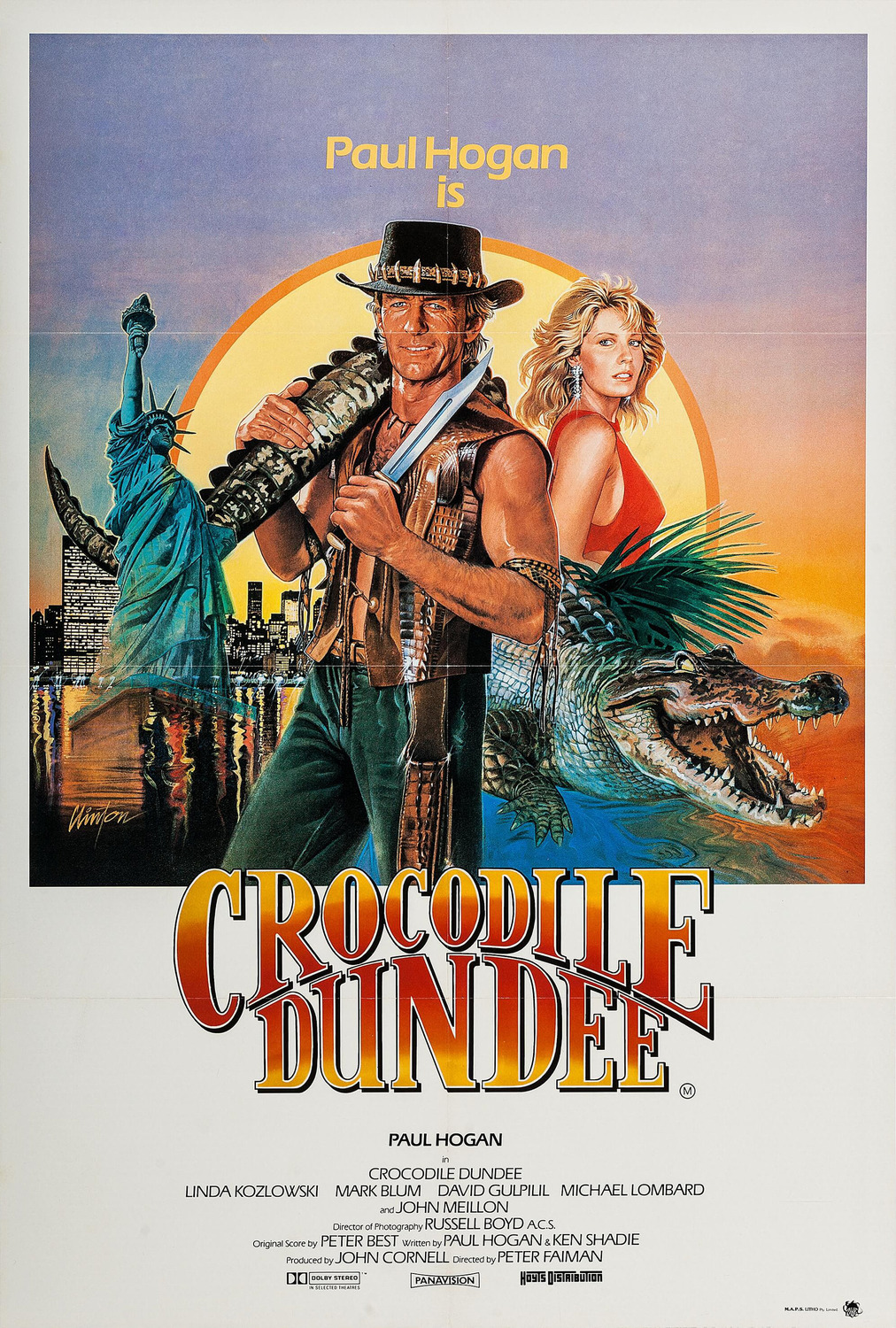Extra Large Movie Poster Image for Crocodile Dundee (#2 of 2)