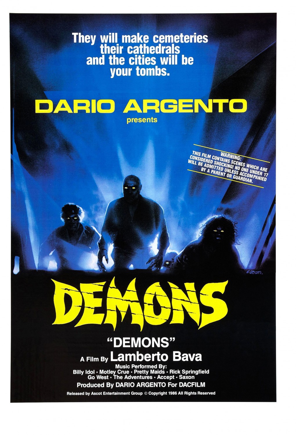 Extra Large Movie Poster Image for Demons 