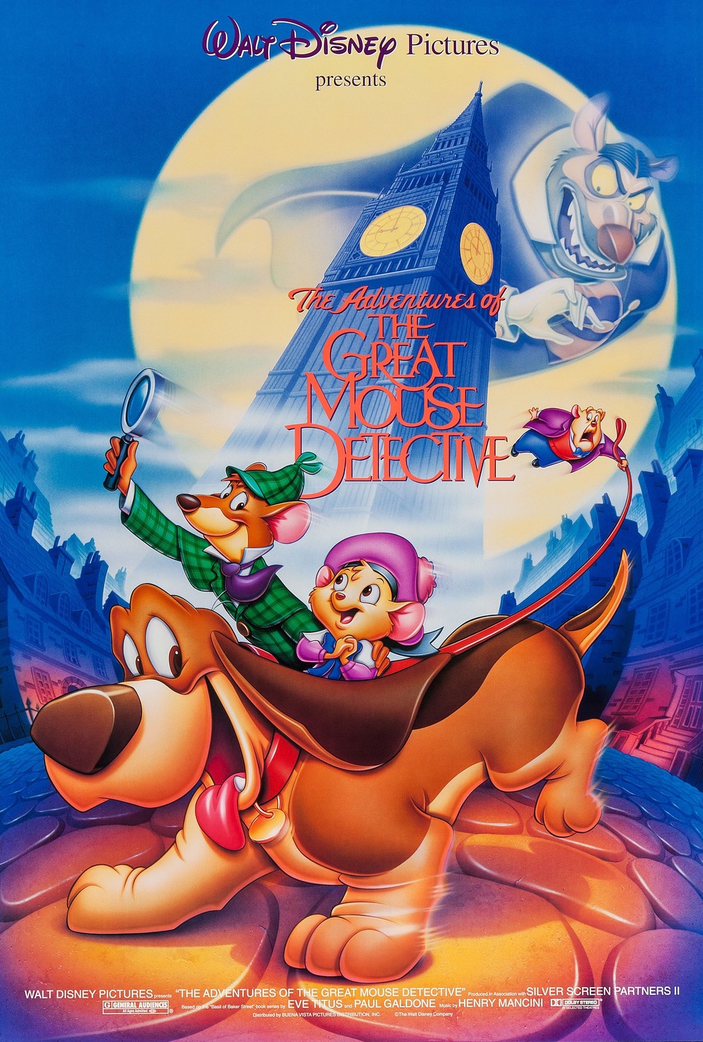Extra Large Movie Poster Image for The Great Mouse Detective (#2 of 2)