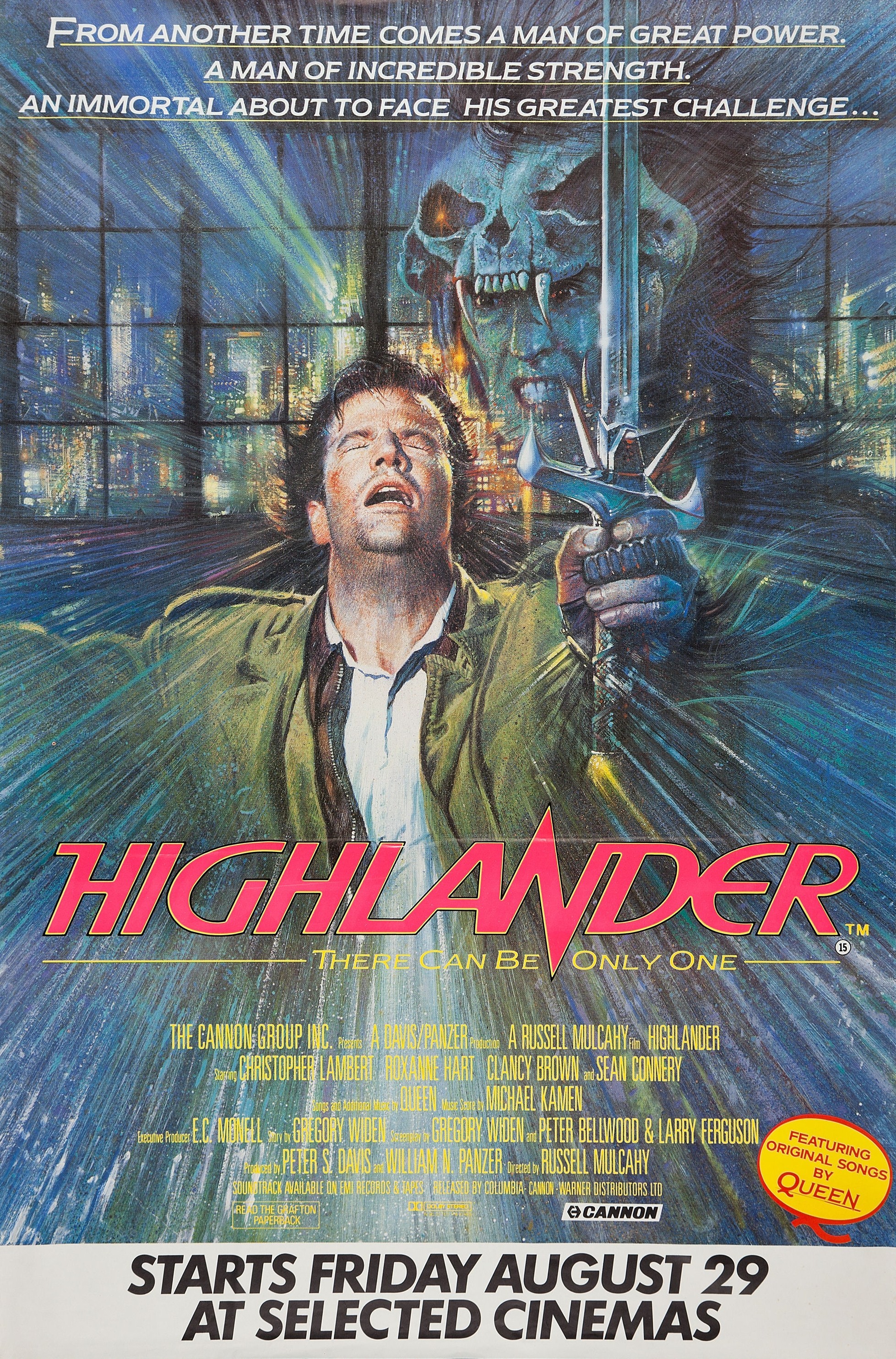Mega Sized Movie Poster Image for Highlander (#2 of 4)