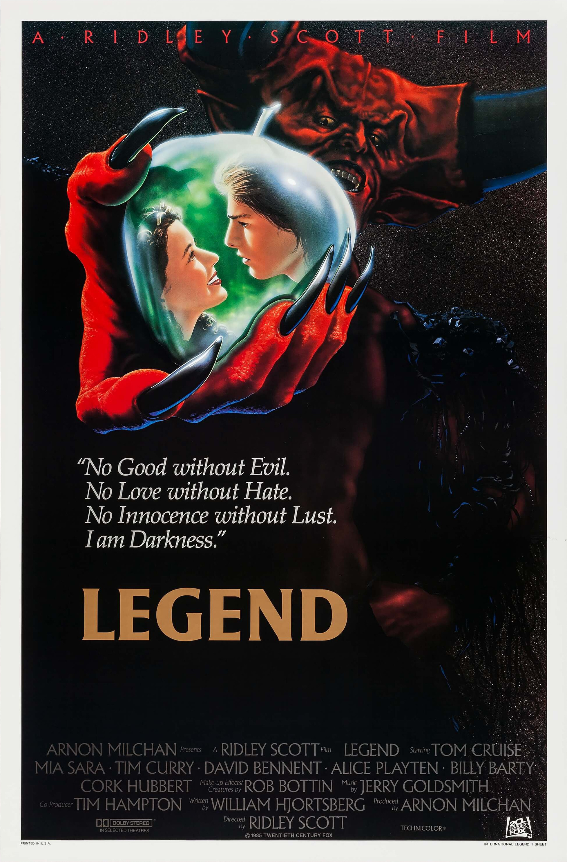 Mega Sized Movie Poster Image for Legend (#2 of 4)