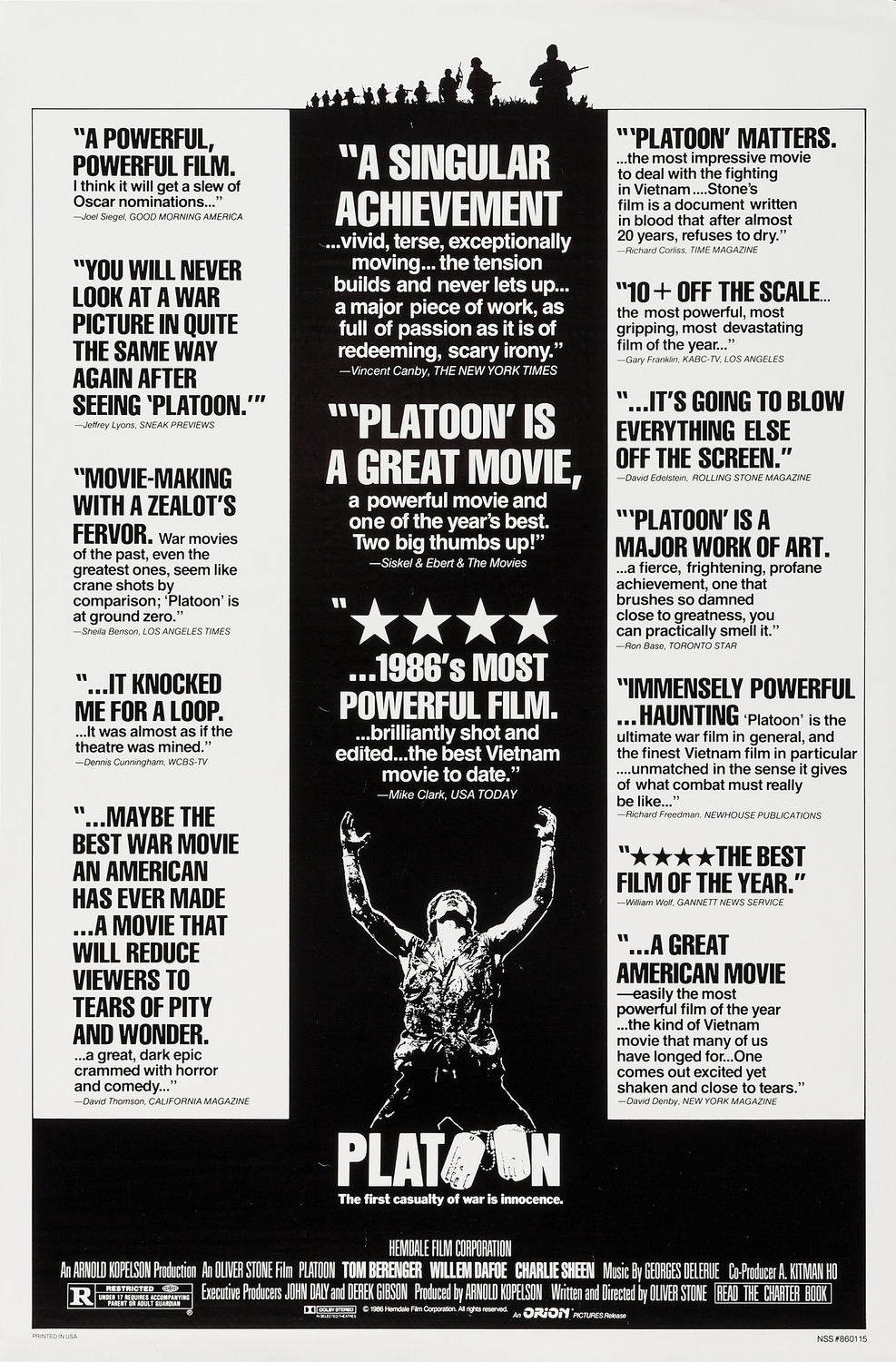 Extra Large Movie Poster Image for Platoon (#6 of 12)