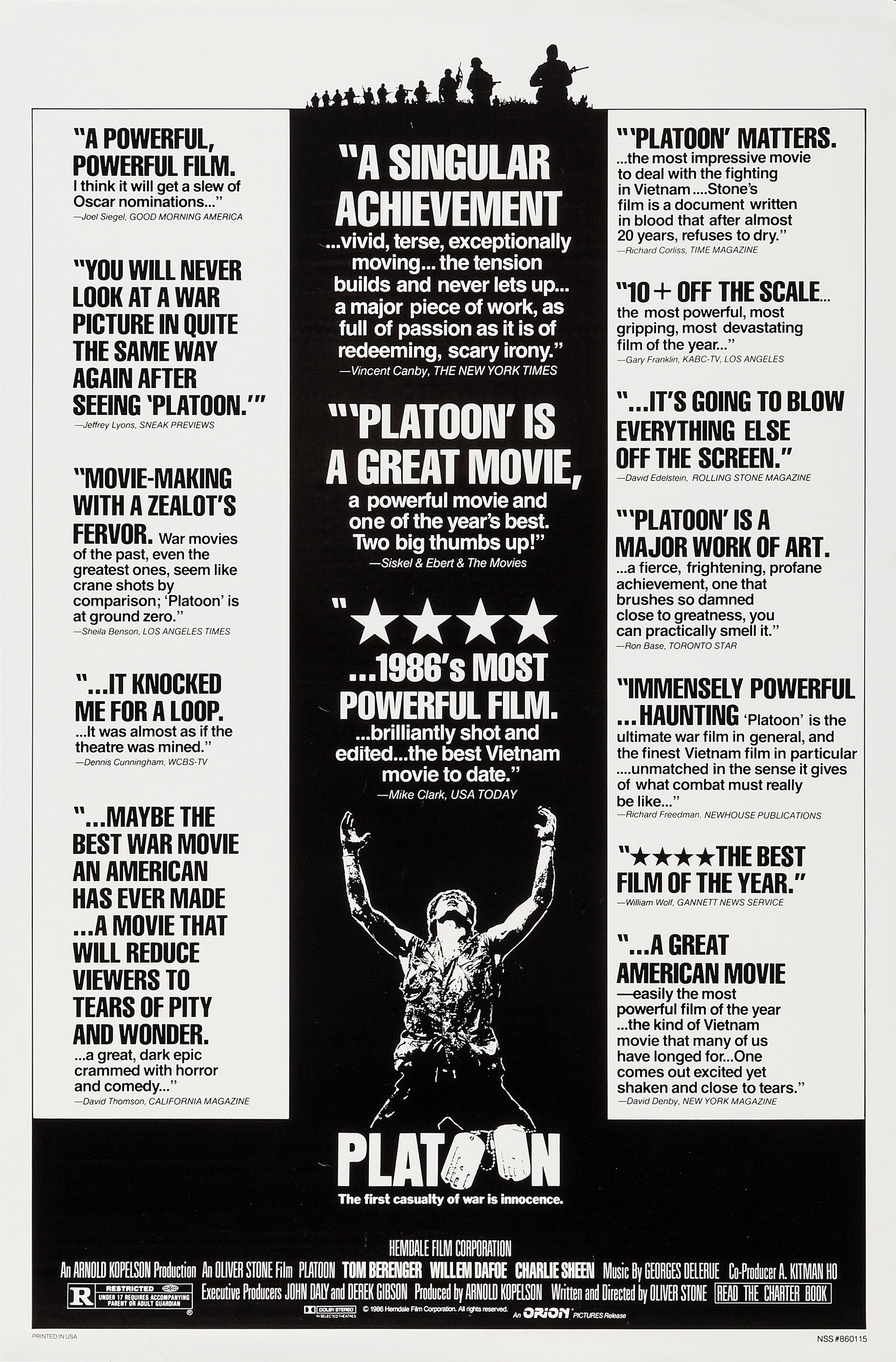 Mega Sized Movie Poster Image for Platoon (#6 of 12)