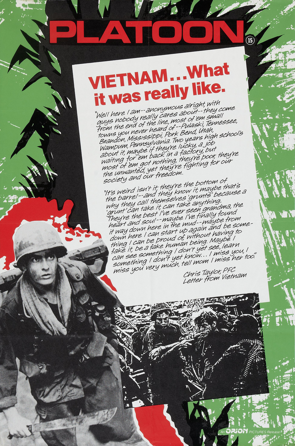 Extra Large Movie Poster Image for Platoon (#8 of 12)