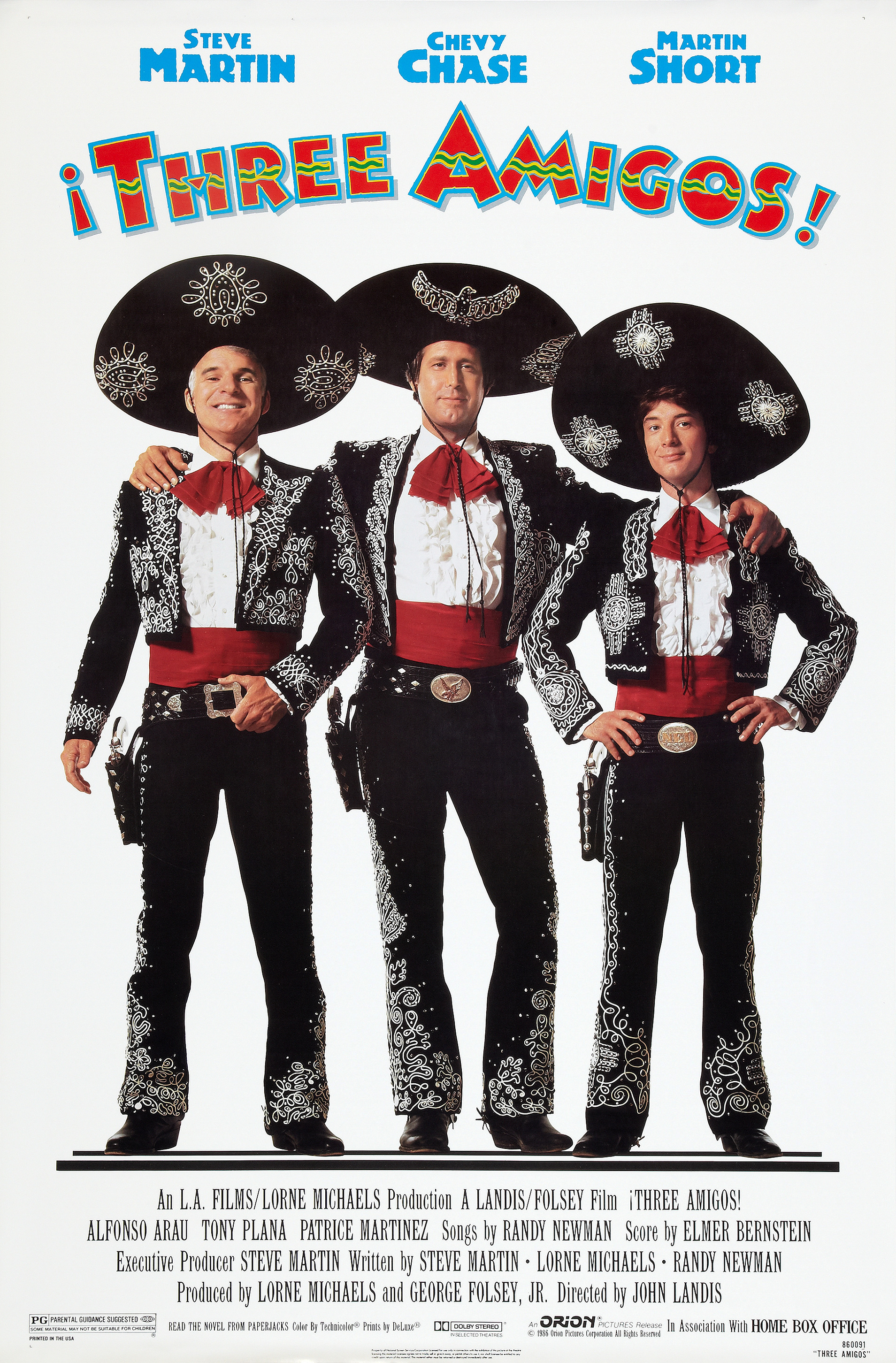 Mega Sized Movie Poster Image for Three Amigos (#2 of 3)