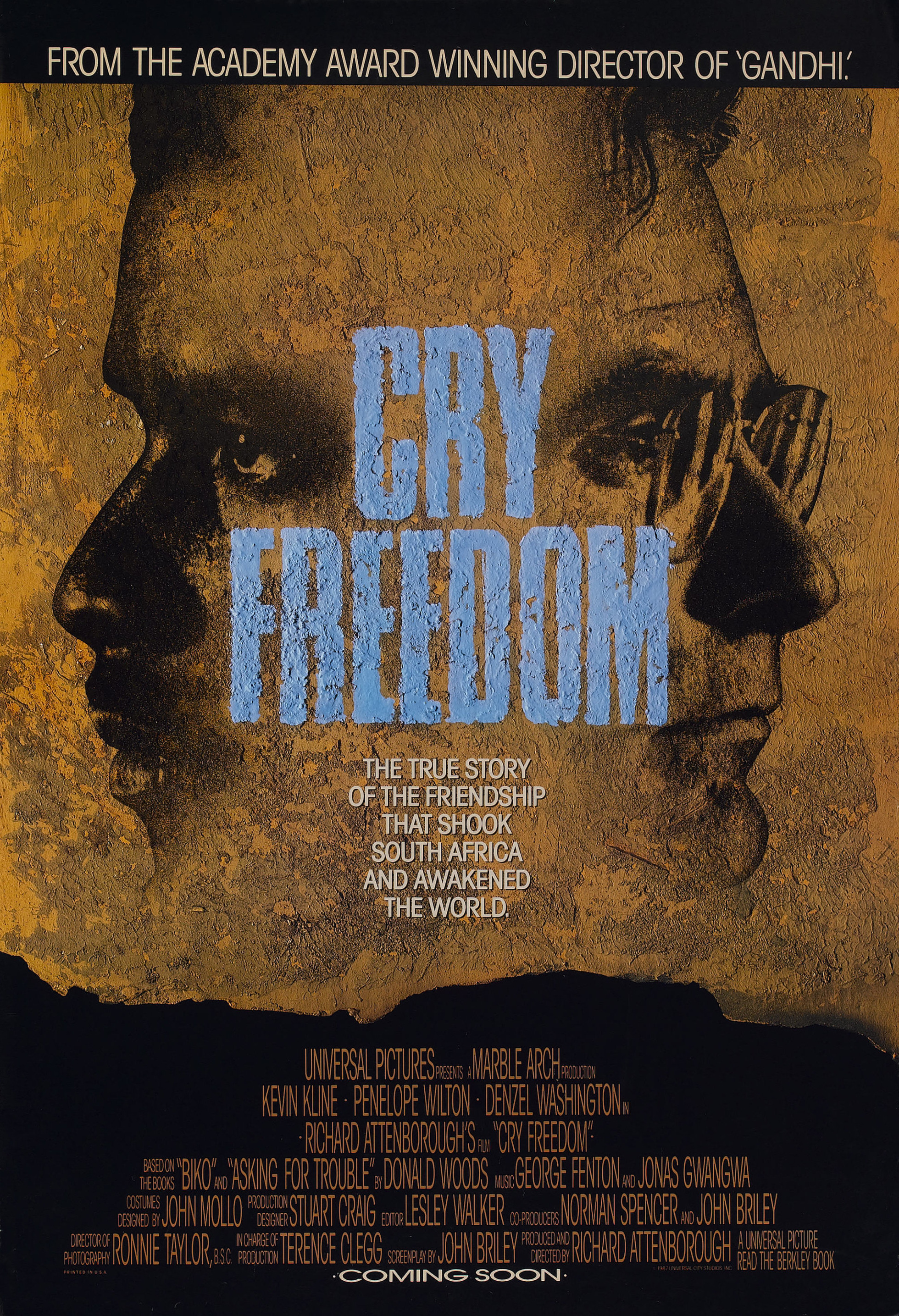 Mega Sized Movie Poster Image for Cry Freedom 