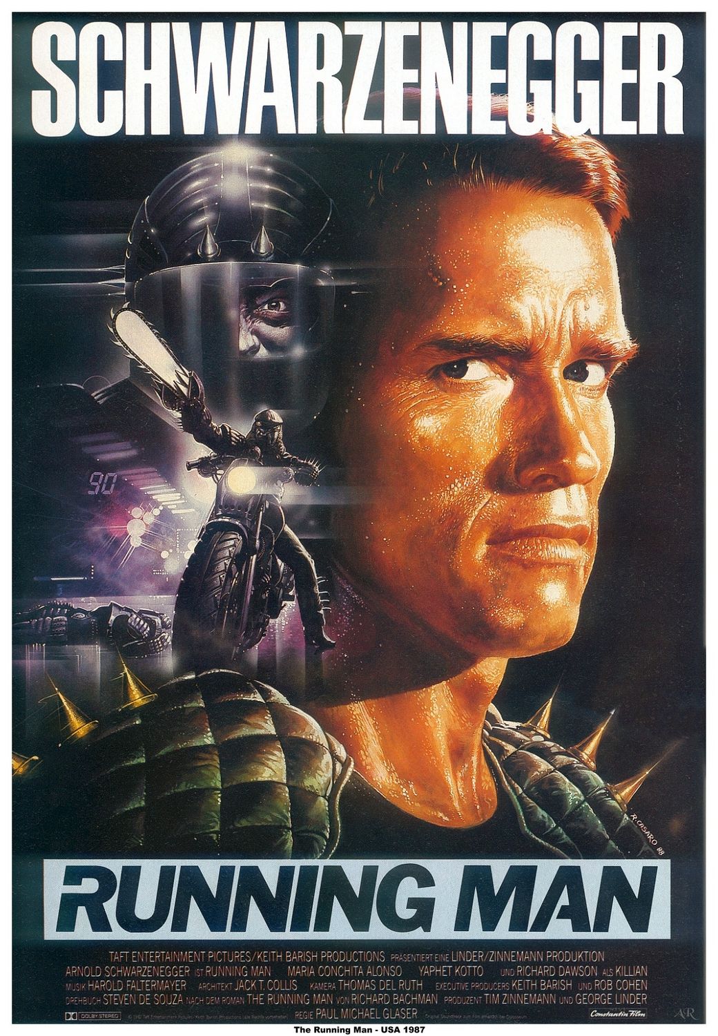 The Running Man: Extra Large Movie Poster Image - Internet Movie ...