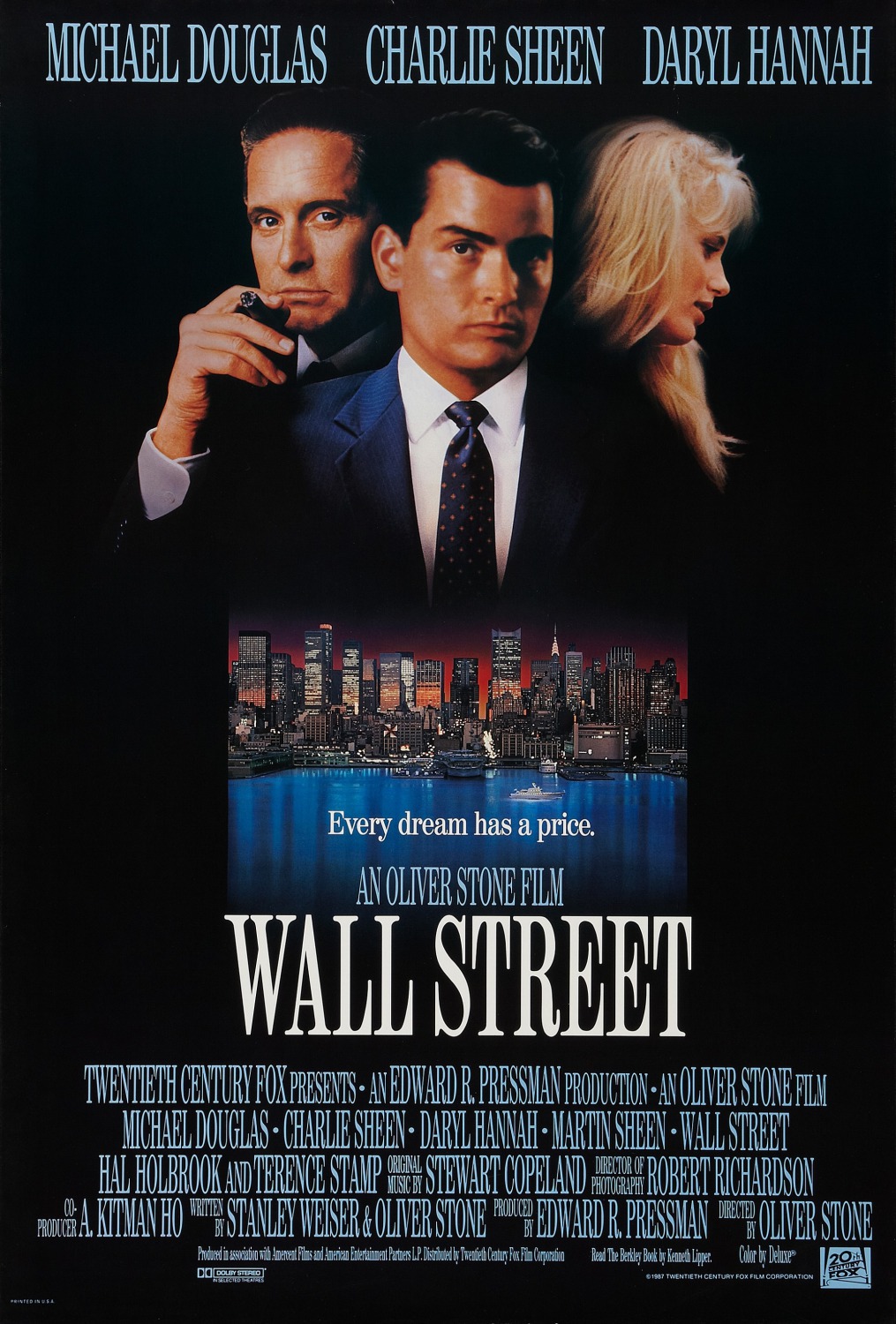 Extra Large Movie Poster Image for Wall Street (#1 of 2)