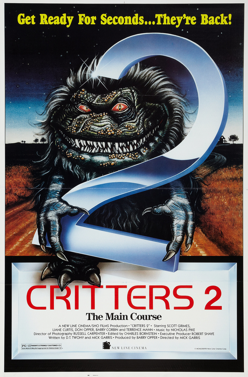 Extra Large Movie Poster Image for Critters 2: The Main Course 