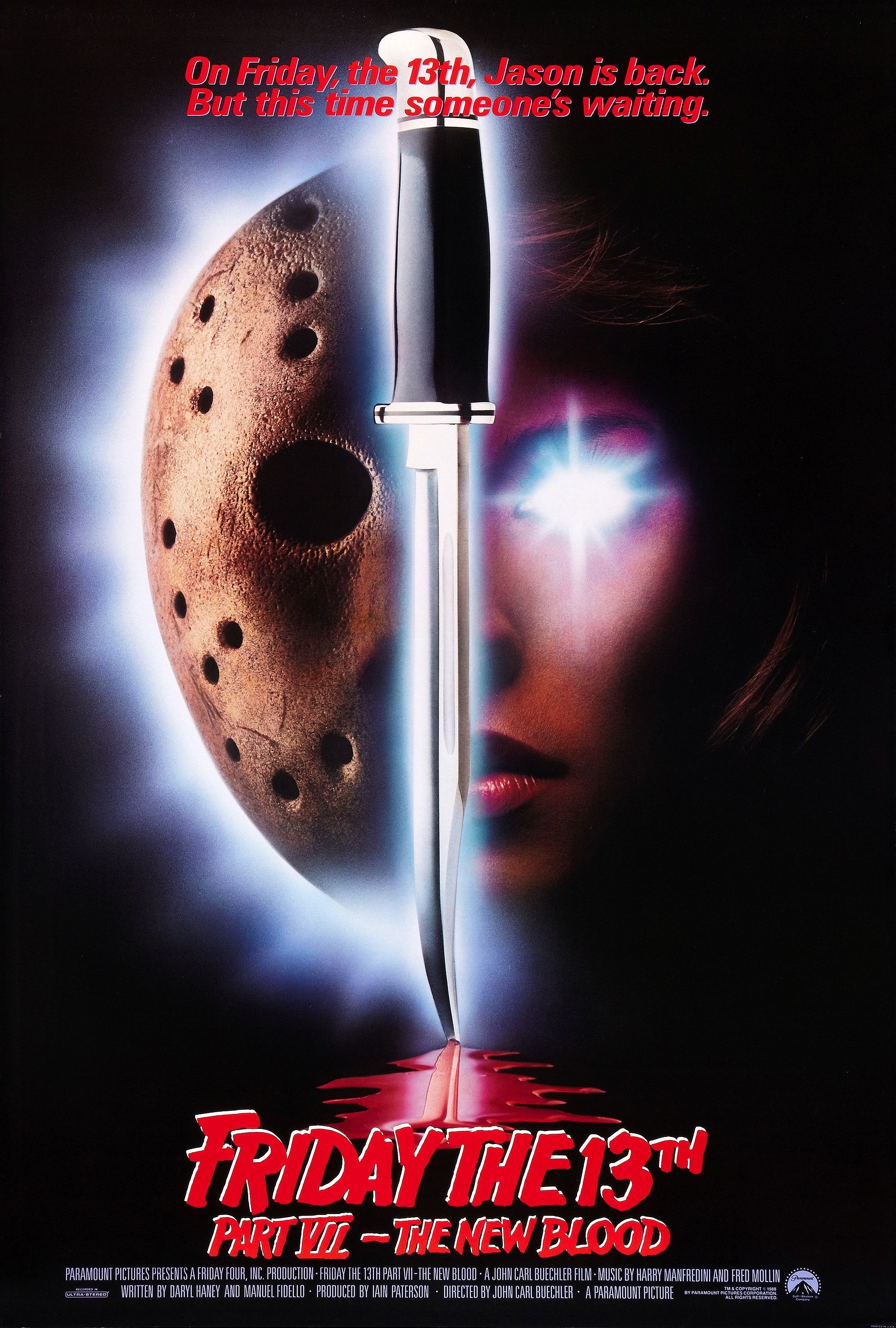 Mega Sized Movie Poster Image for Friday the 13th Part VII: The New Blood 