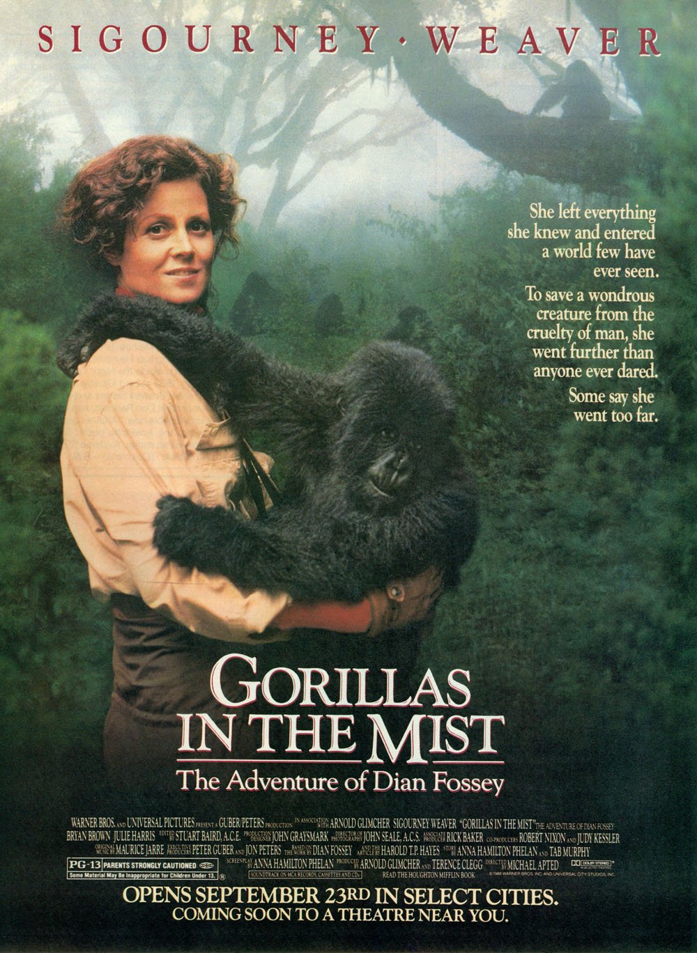 Extra Large Movie Poster Image for Gorillas in the Mist (#3 of 3)
