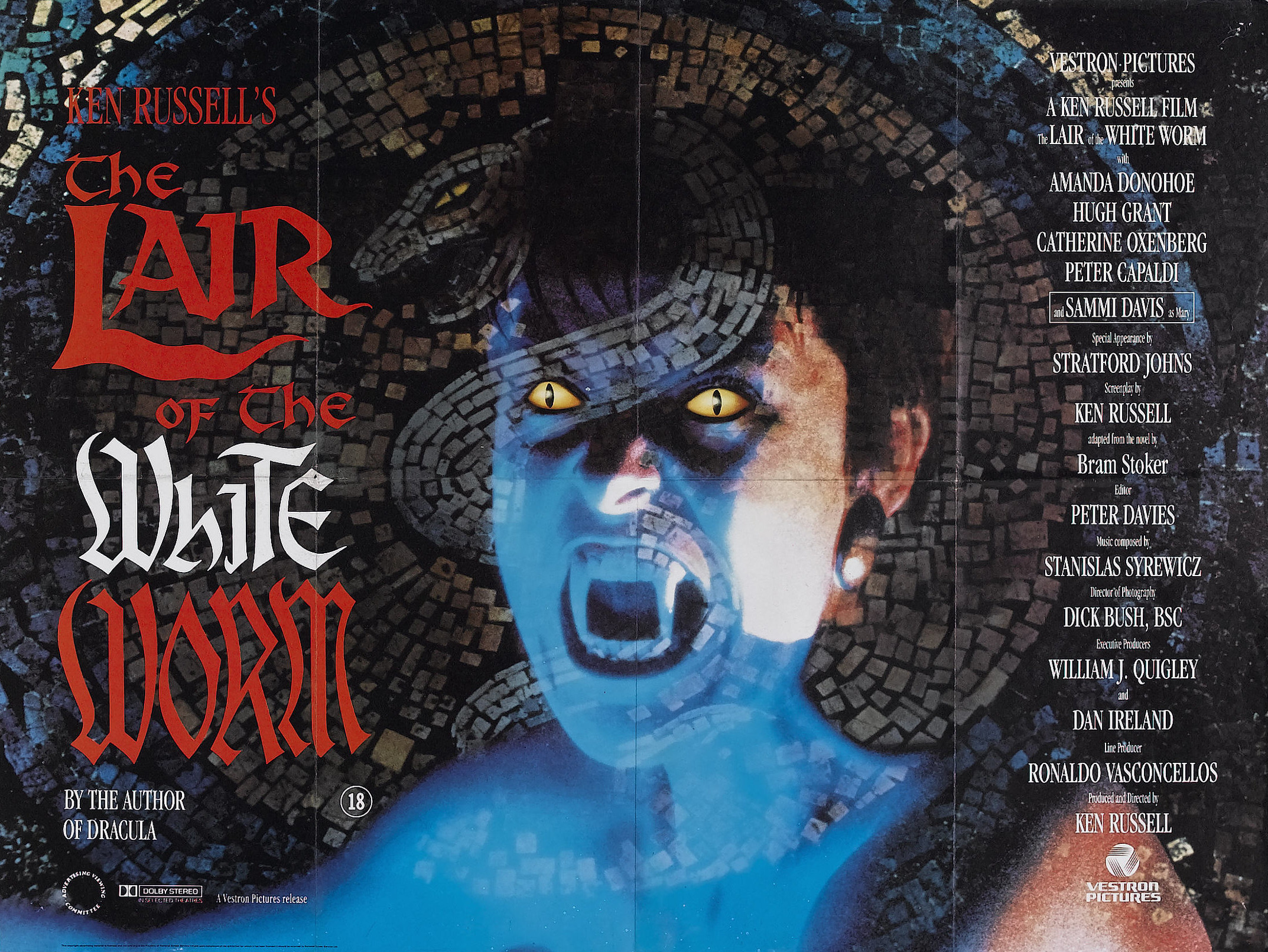 Mega Sized Movie Poster Image for The Lair of the White Worm (#2 of 2)