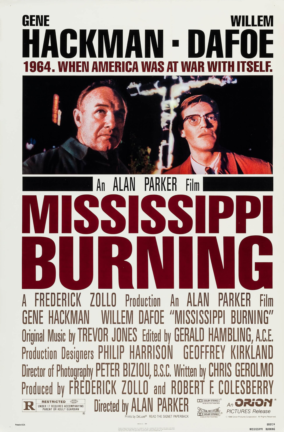 Extra Large Movie Poster Image for Mississippi Burning (#1 of 3)