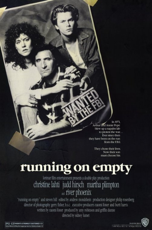 Running on Empty Movie Poster - IMP Awards