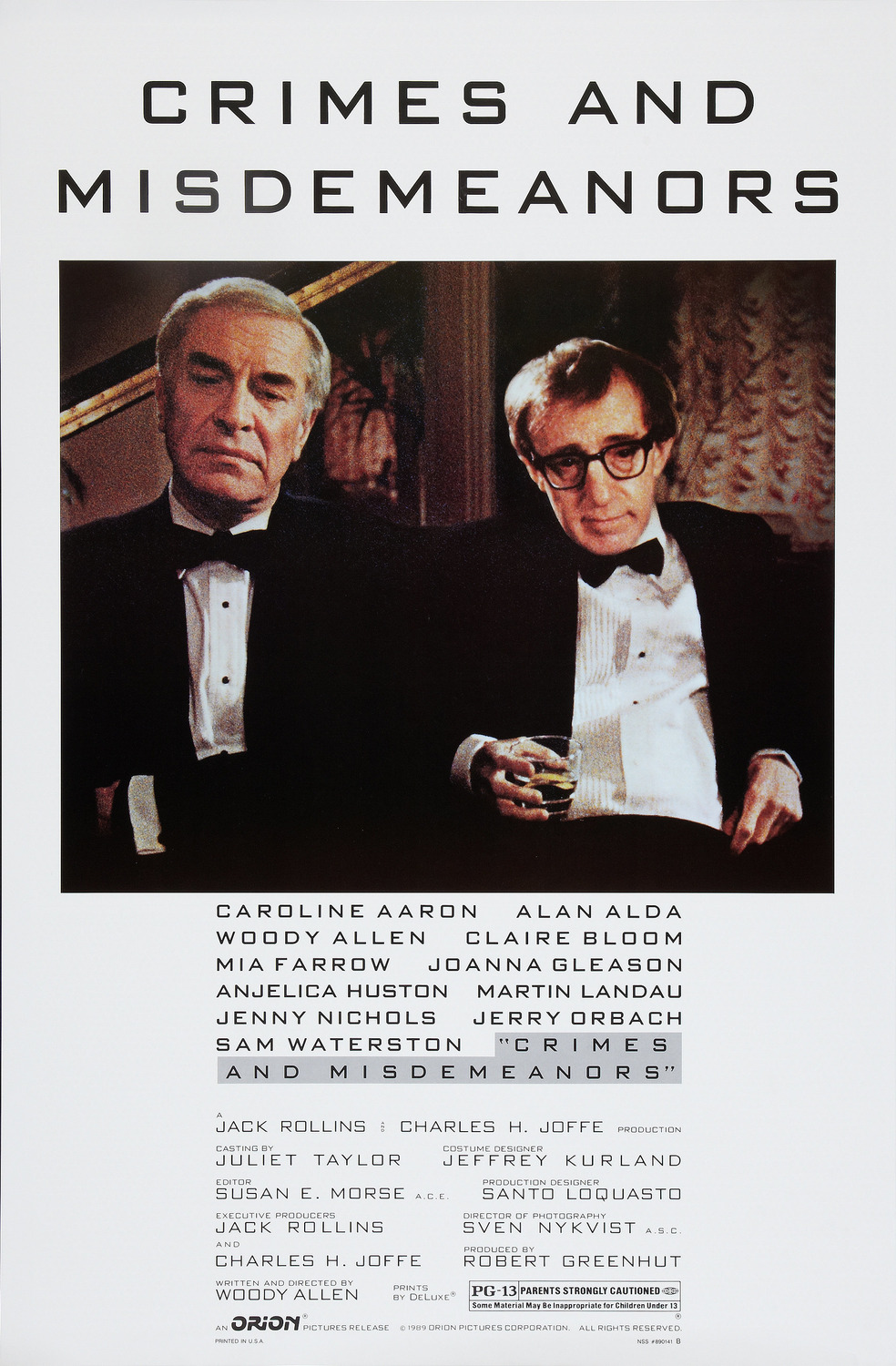 Extra Large Movie Poster Image for Crimes and Misdemeanors (#1 of 2)