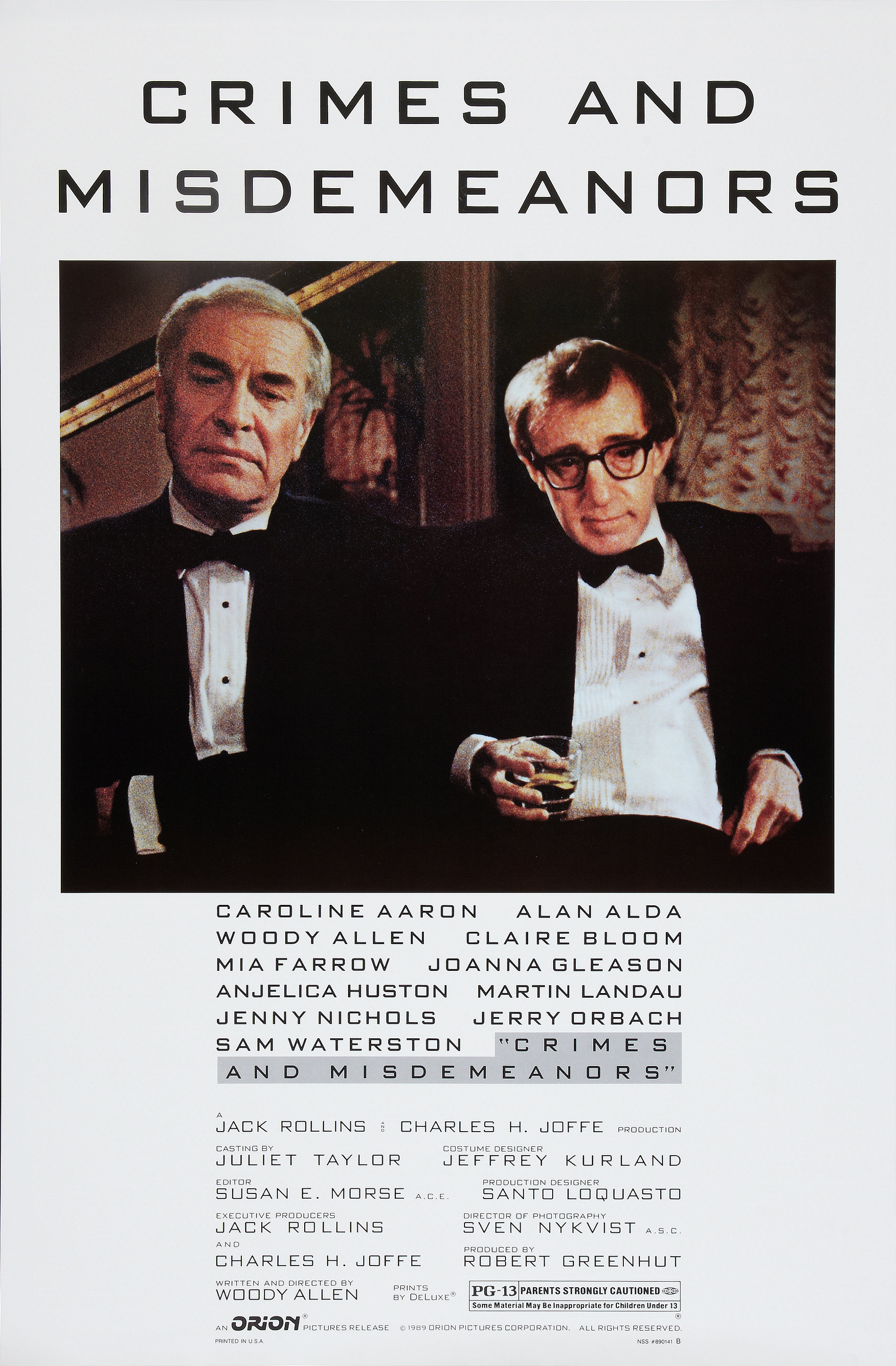 Mega Sized Movie Poster Image for Crimes and Misdemeanors (#1 of 2)
