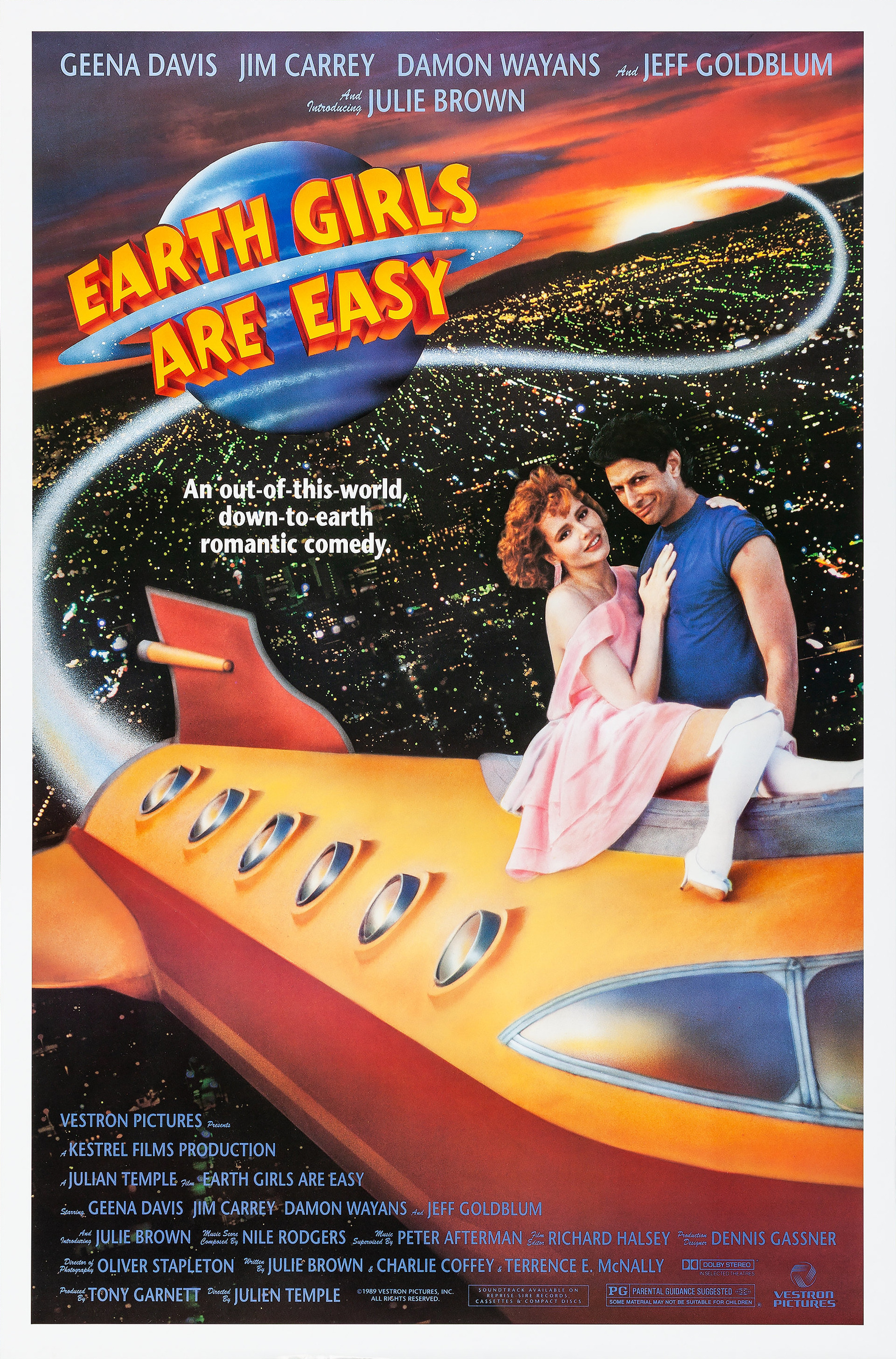 Mega Sized Movie Poster Image for Earth Girls Are Easy (#2 of 2)