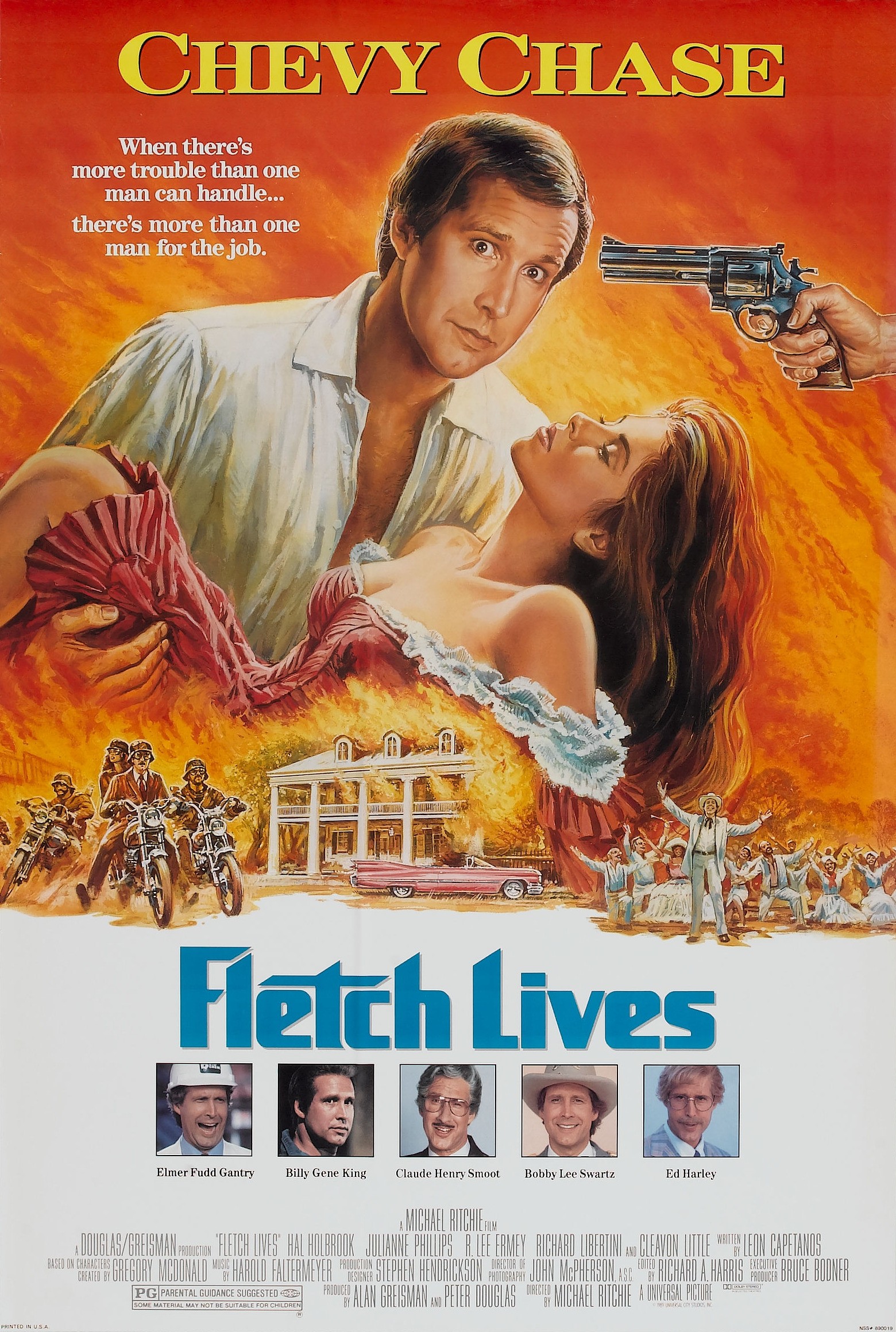 Mega Sized Movie Poster Image for Fletch Lives 