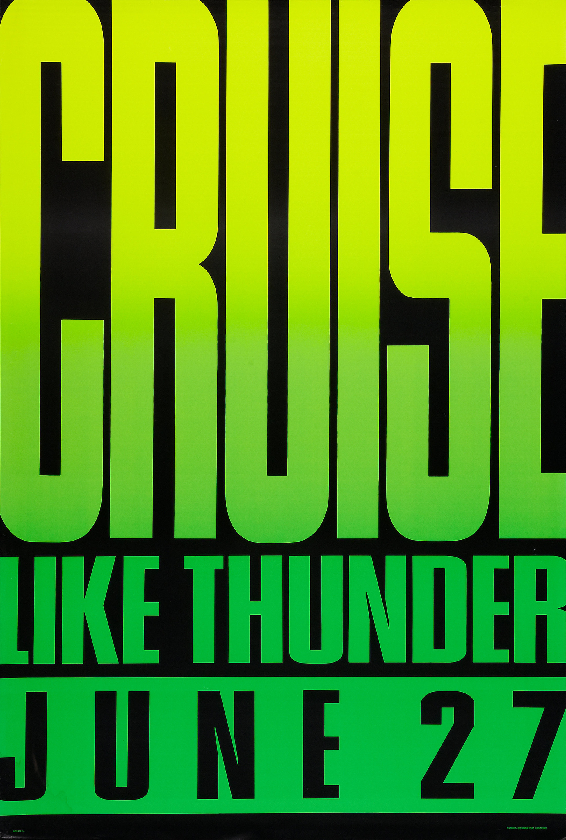 Mega Sized Movie Poster Image for Days of Thunder (#2 of 3)