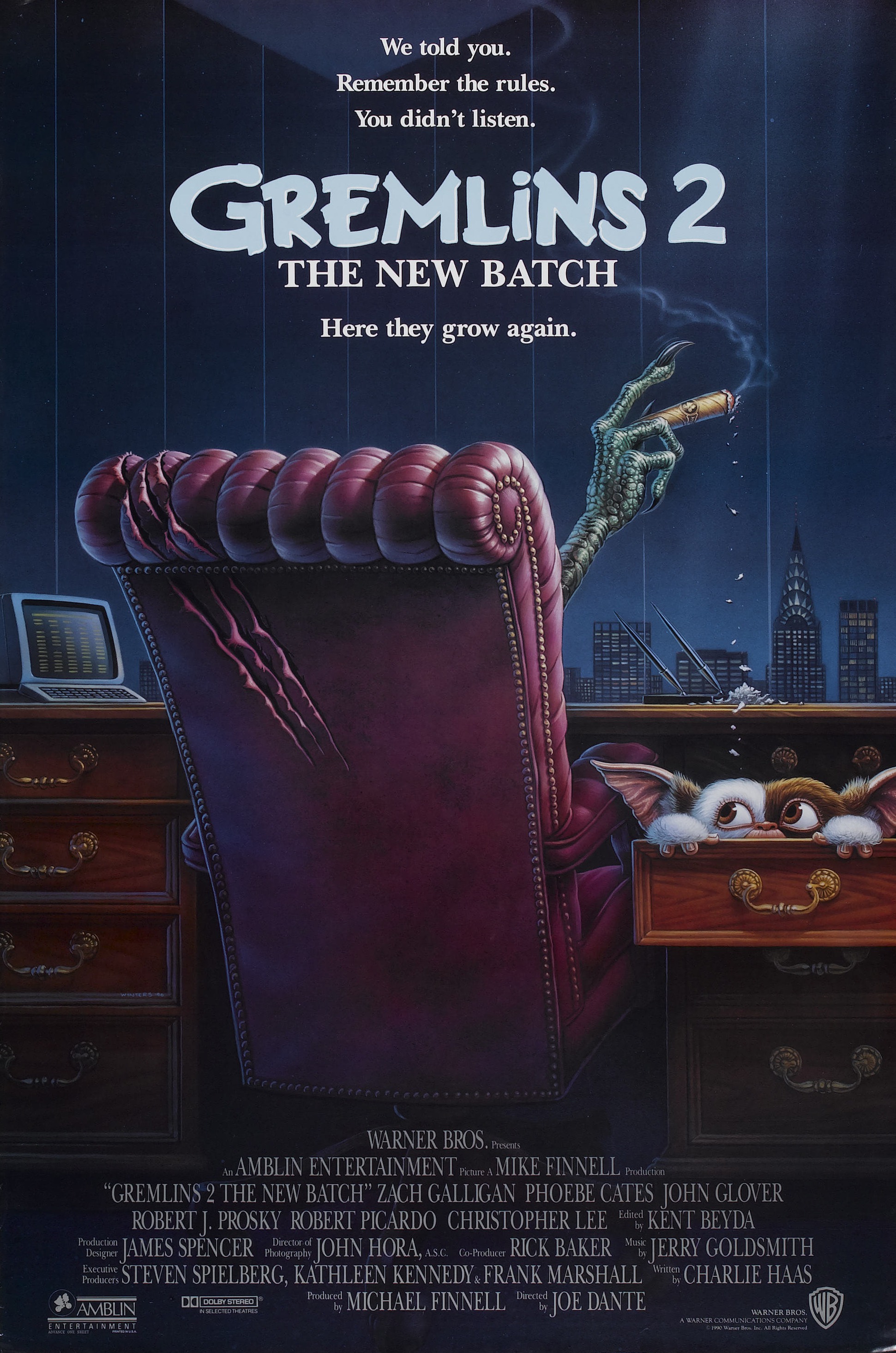 Mega Sized Movie Poster Image for Gremlins 2: The New Batch 