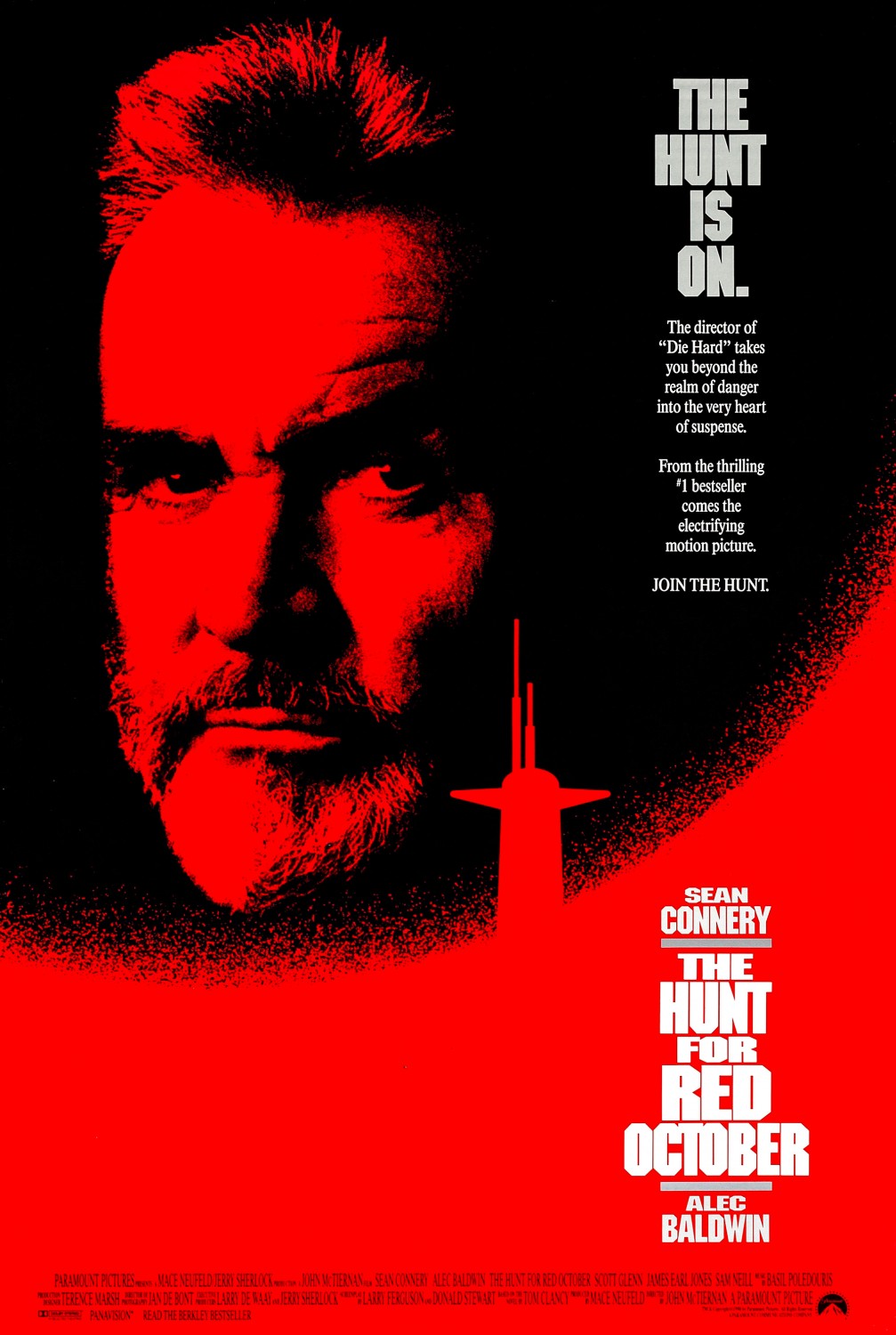 Extra Large Movie Poster Image for The Hunt For Red October (#2 of 2)