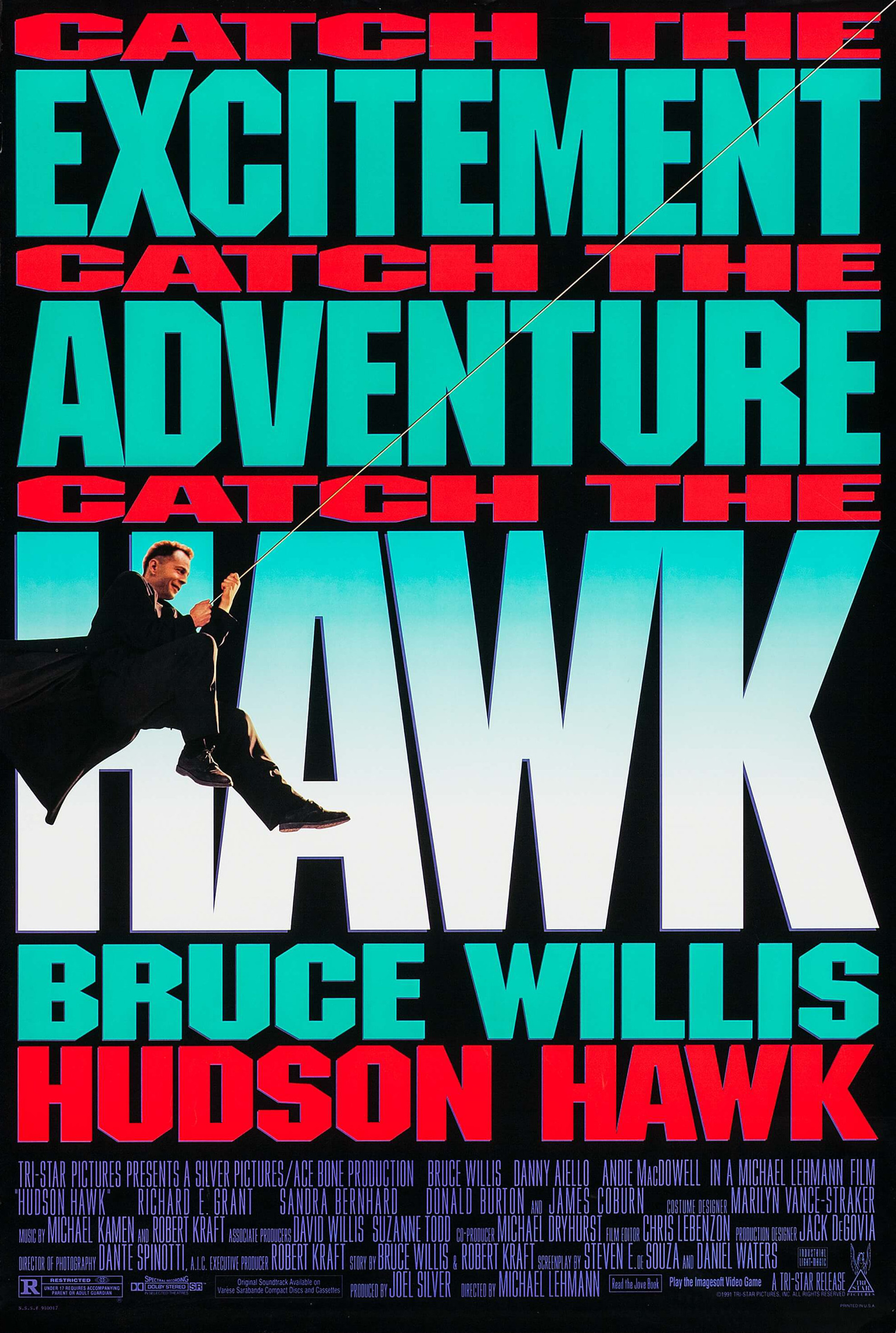 Mega Sized Movie Poster Image for Hudson Hawk (#2 of 3)