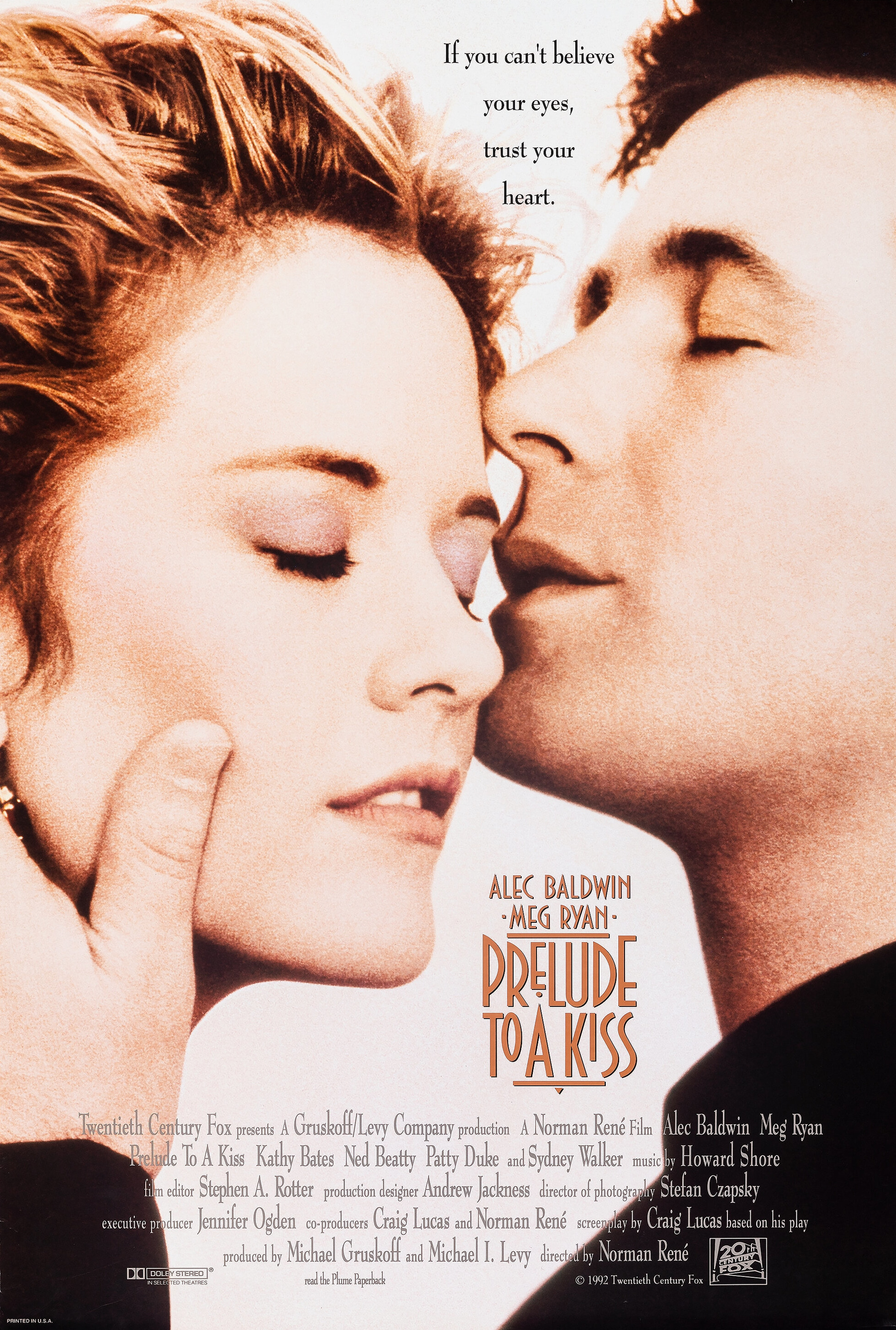 Mega Sized Movie Poster Image for Prelude to a Kiss 