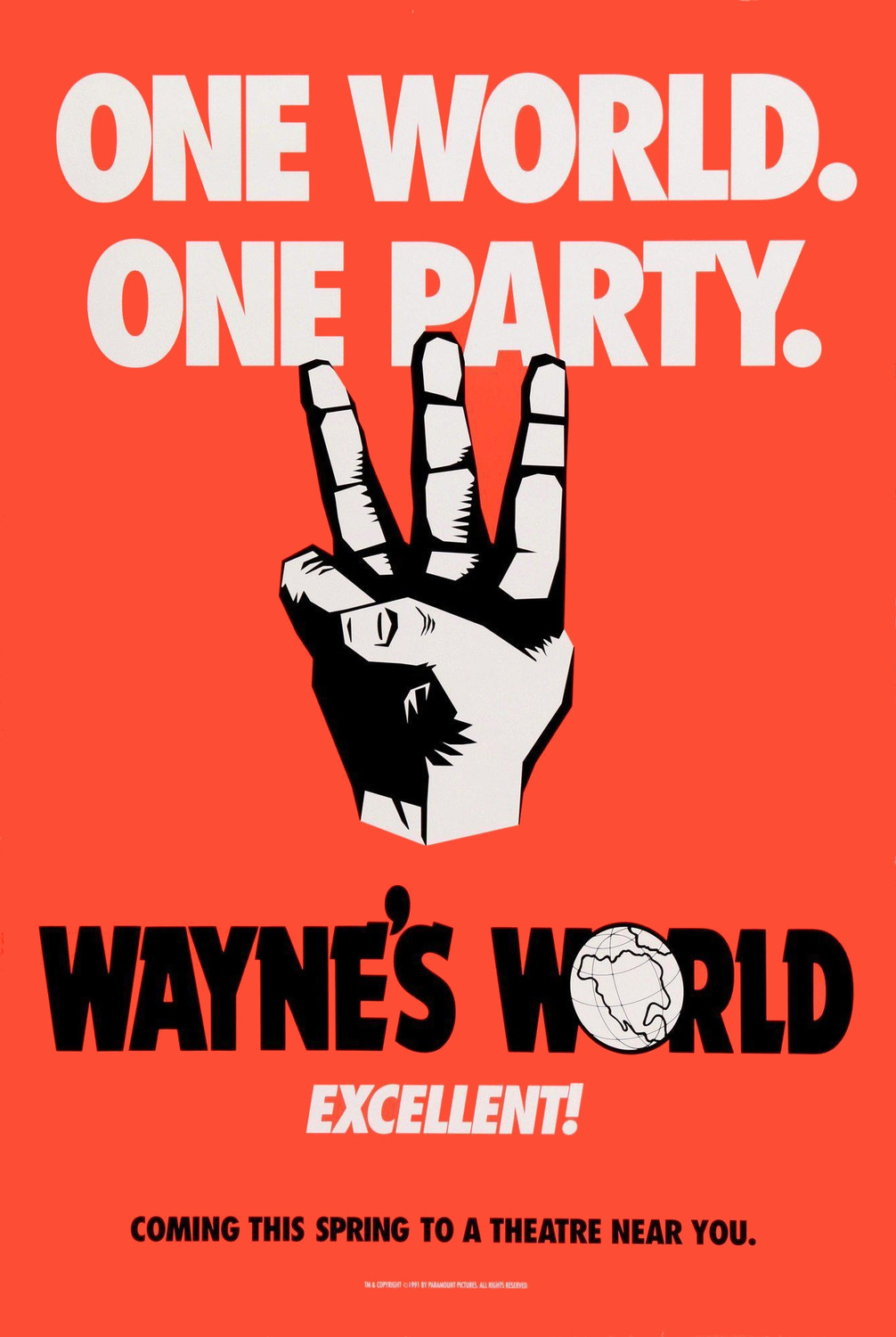 Extra Large Movie Poster Image for Wayne's World (#1 of 2)