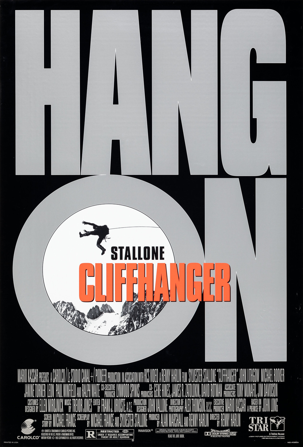 Extra Large Movie Poster Image for Cliffhanger (#1 of 2)