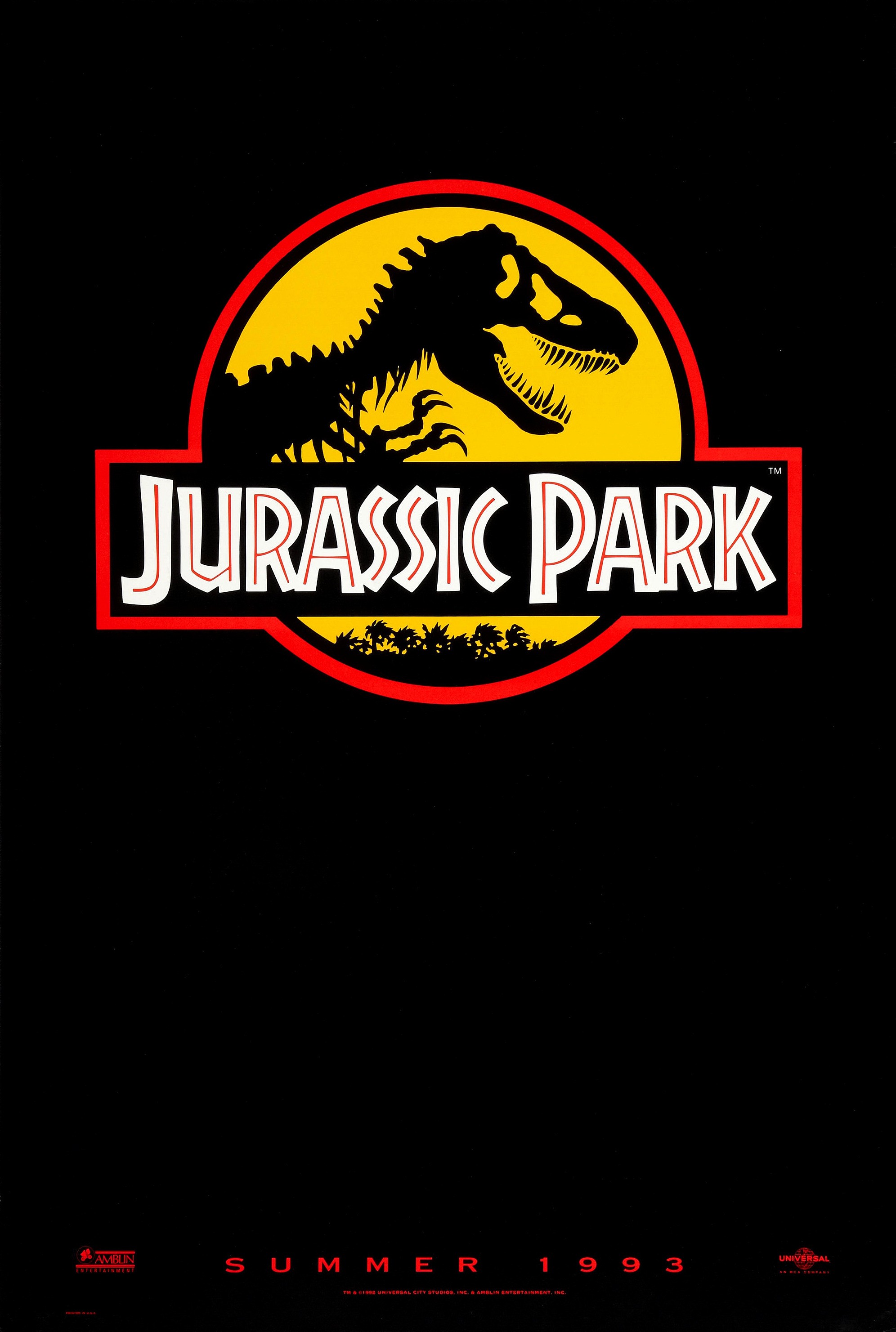 Mega Sized Movie Poster Image for Jurassic Park (#1 of 3)