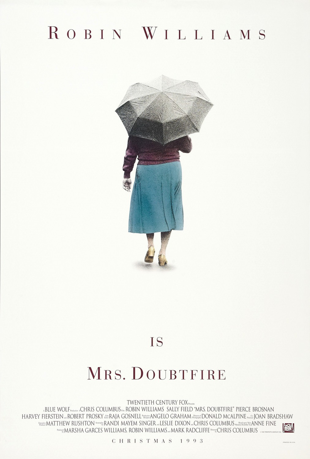 Extra Large Movie Poster Image for Mrs. Doubtfire (#1 of 5)