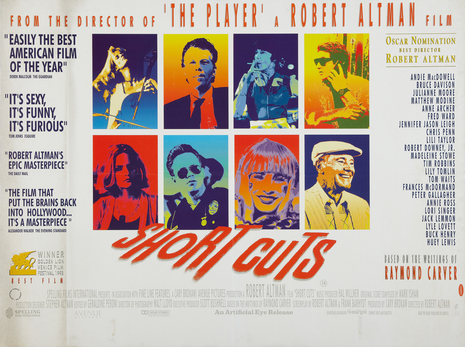 Extra Large Movie Poster Image for Short Cuts (#4 of 4)
