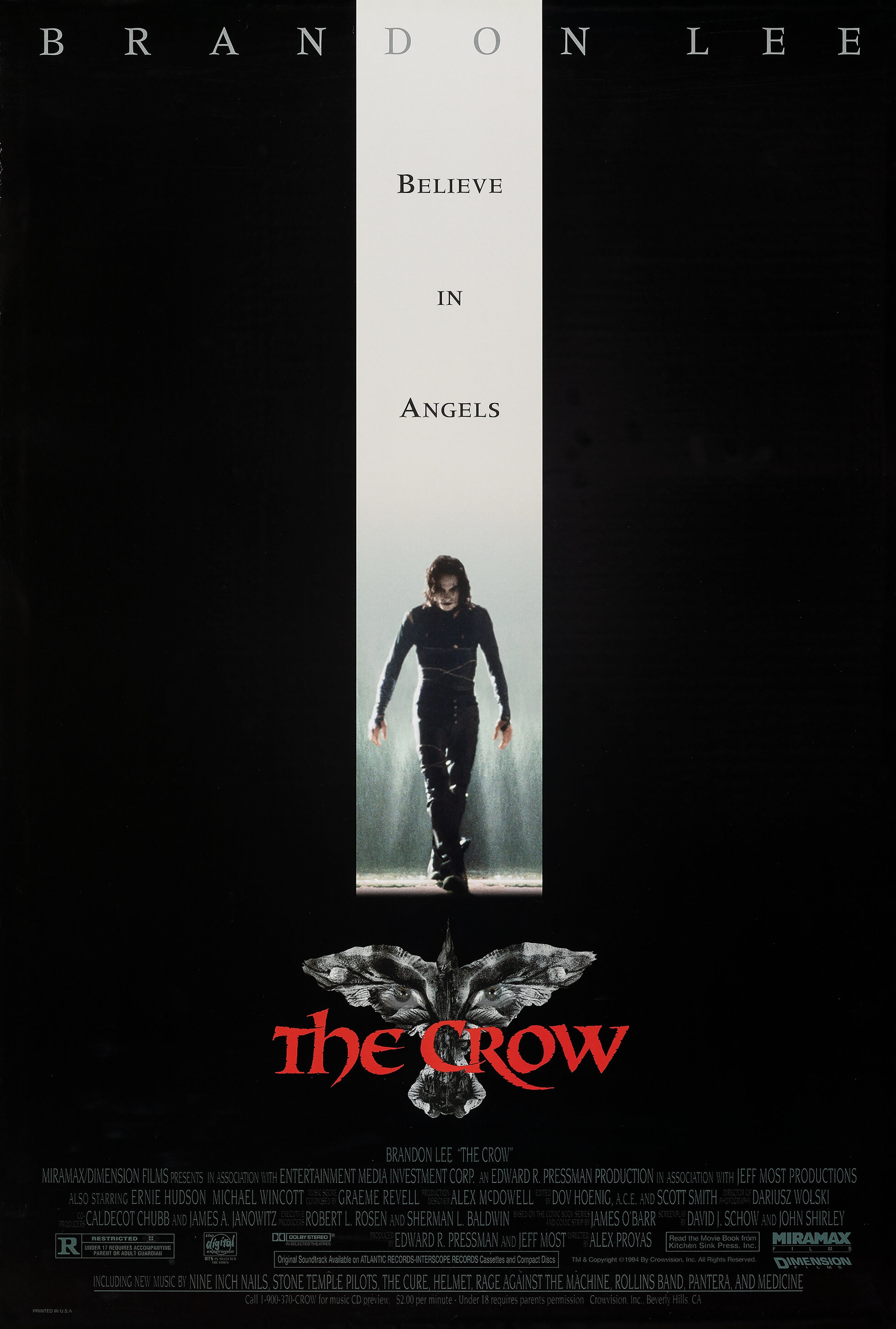 Mega Sized Movie Poster Image for The Crow (#2 of 5)