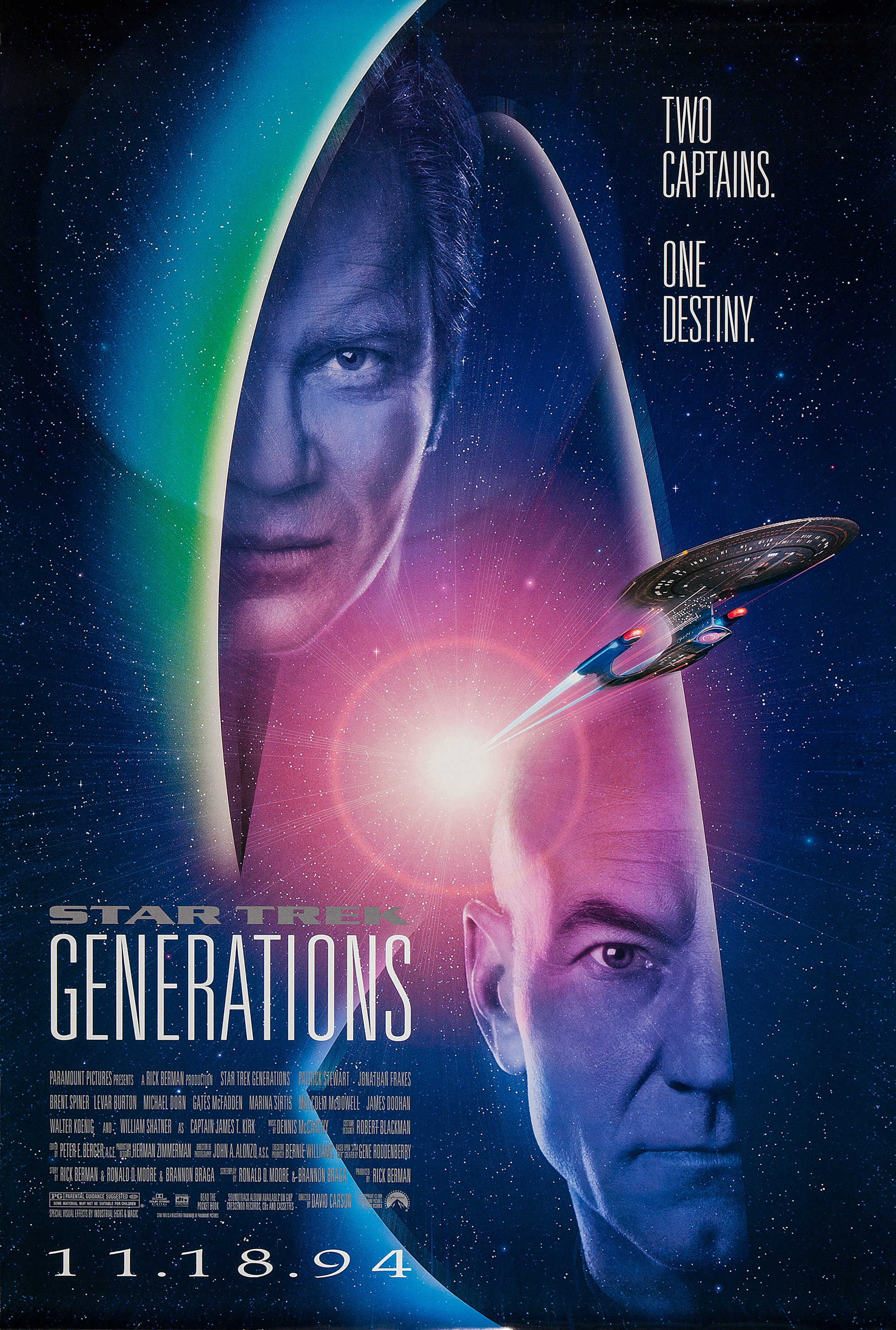 Mega Sized Movie Poster Image for Star Trek Generations (#2 of 5)